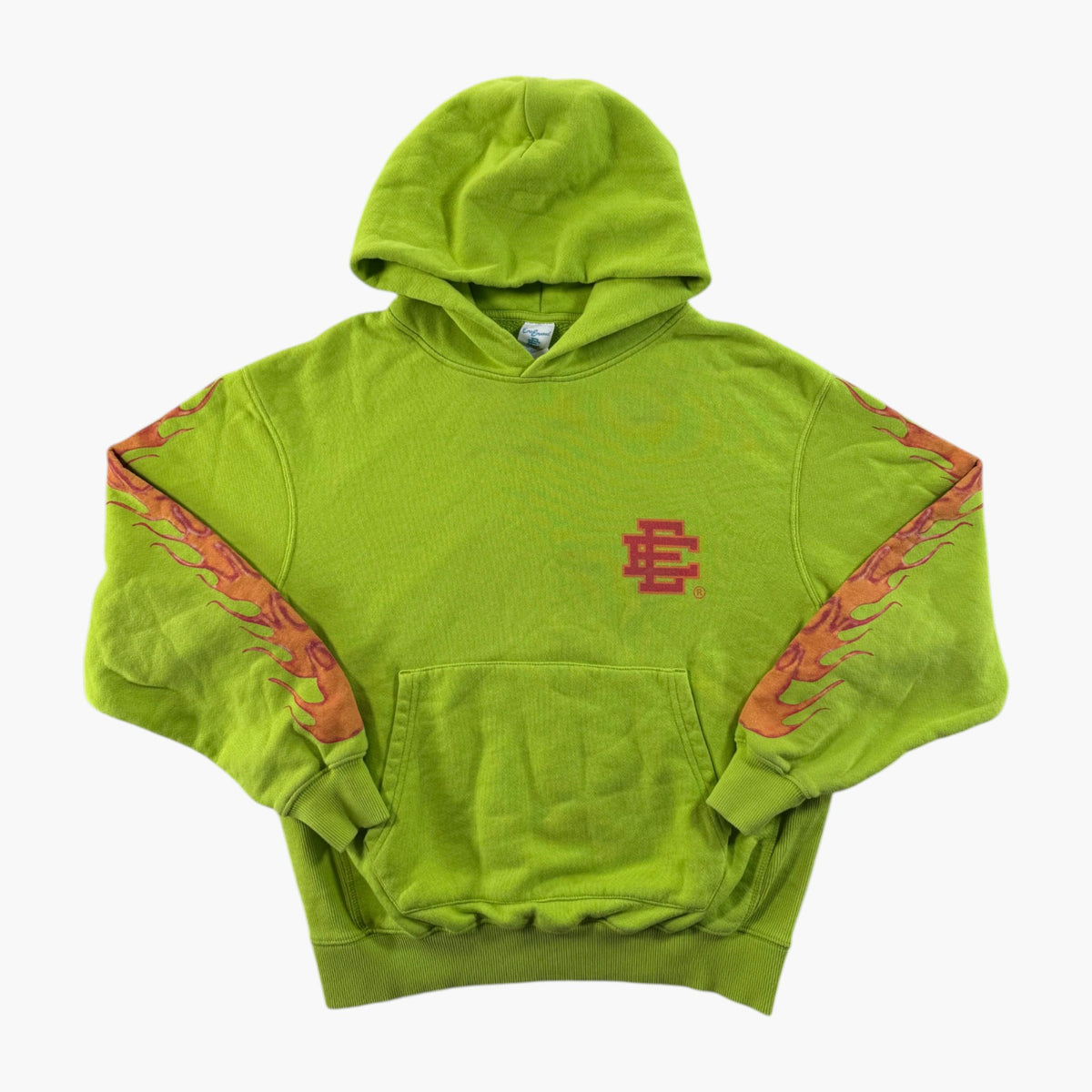 Eric Emanuel Green Red Flames Sneakers