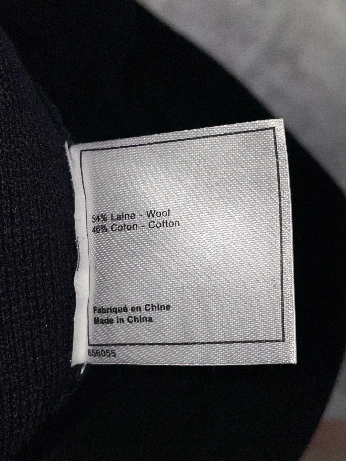 Chanel Uniform Black Zip Up Cardigan