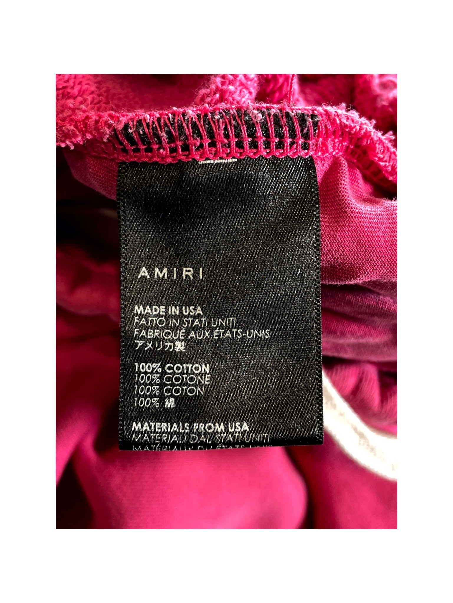 Amiri "Core Logo" Pink & White Sweatpants