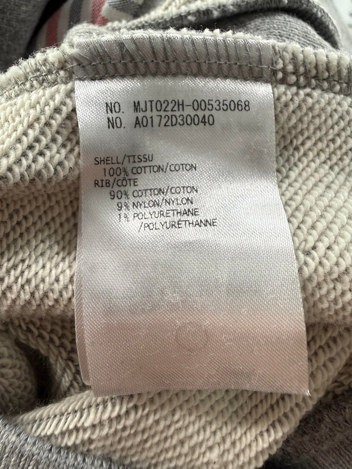 Thom Browne Grey & White Stripe Hoodie