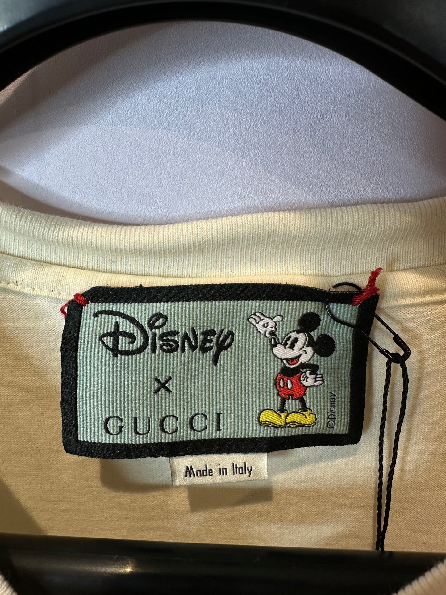 Gucci Disney Mickey Mouse Tee Cream Used Small