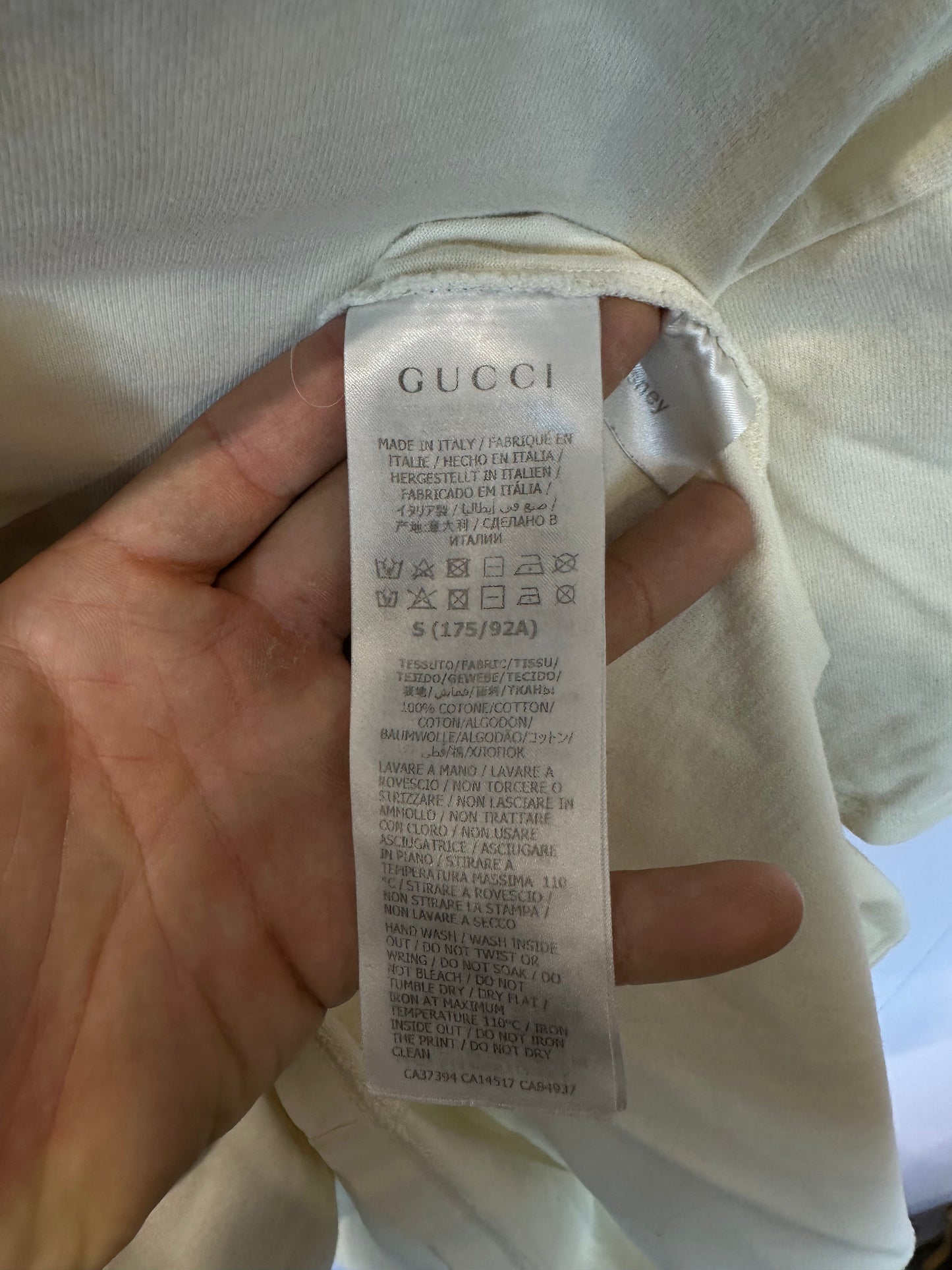Gucci Disney Mickey Mouse Tee Cream Used Small