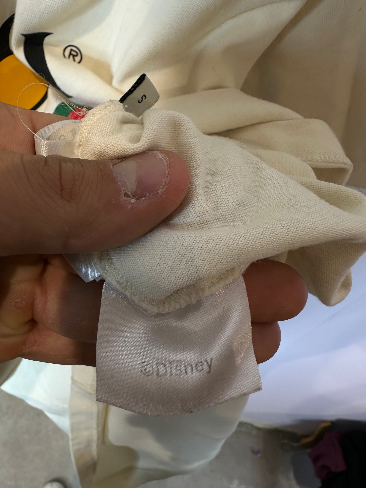 Gucci Disney Mickey Mouse Tee Cream Used Small