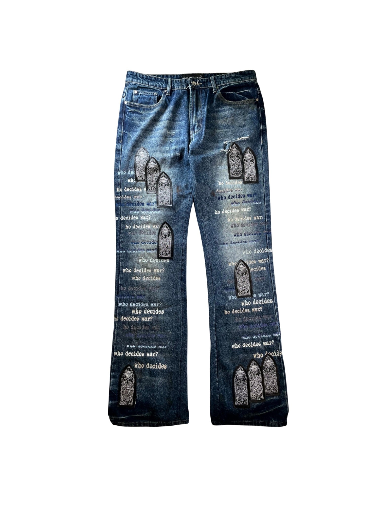 Who Decides War "Scripture" Dark Wash Jeans