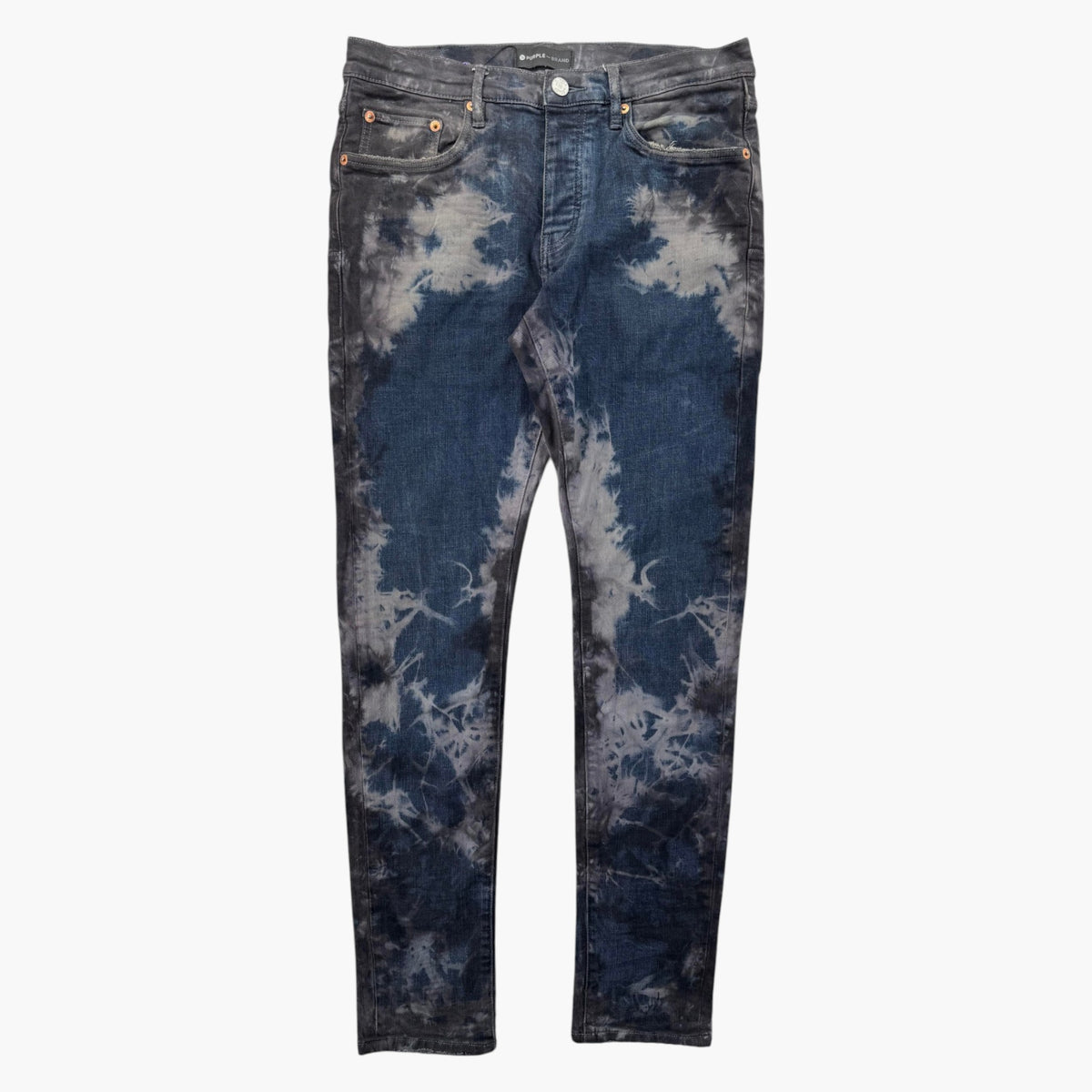 Purple Brand Black Wash Tie Dye Jeans