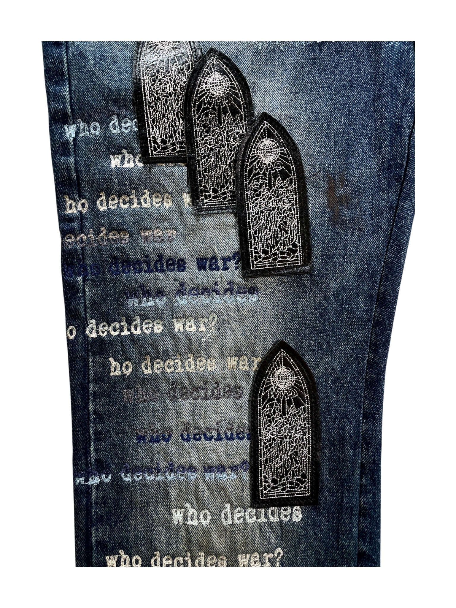 Who Decides War "Scripture" Dark Wash Jeans