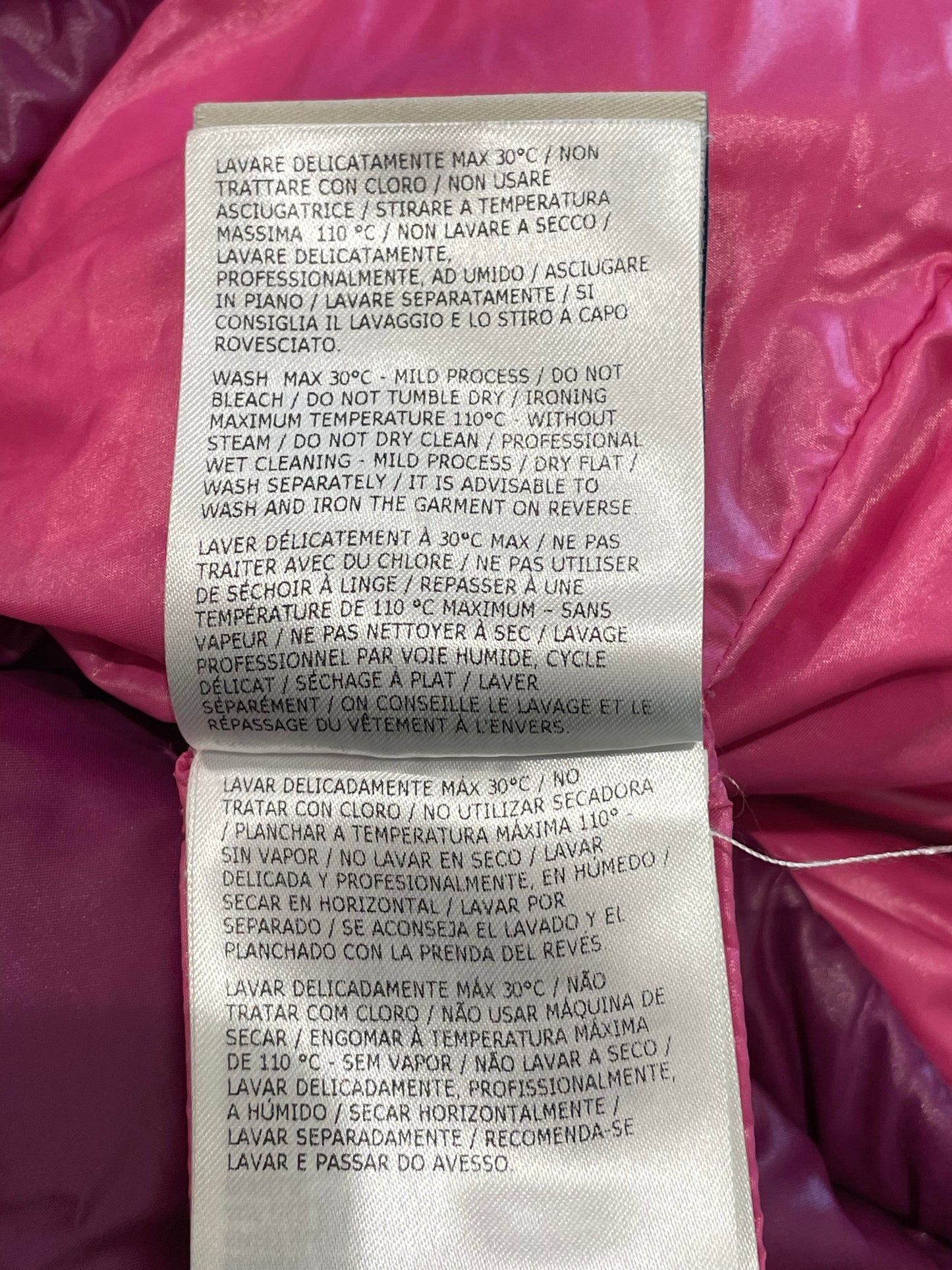 Moncler "Maya" Purple & Pink Puffer Coat