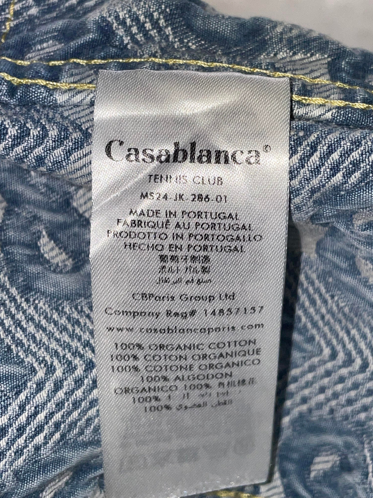 Casablanca Heart Monogram Denim Jacket