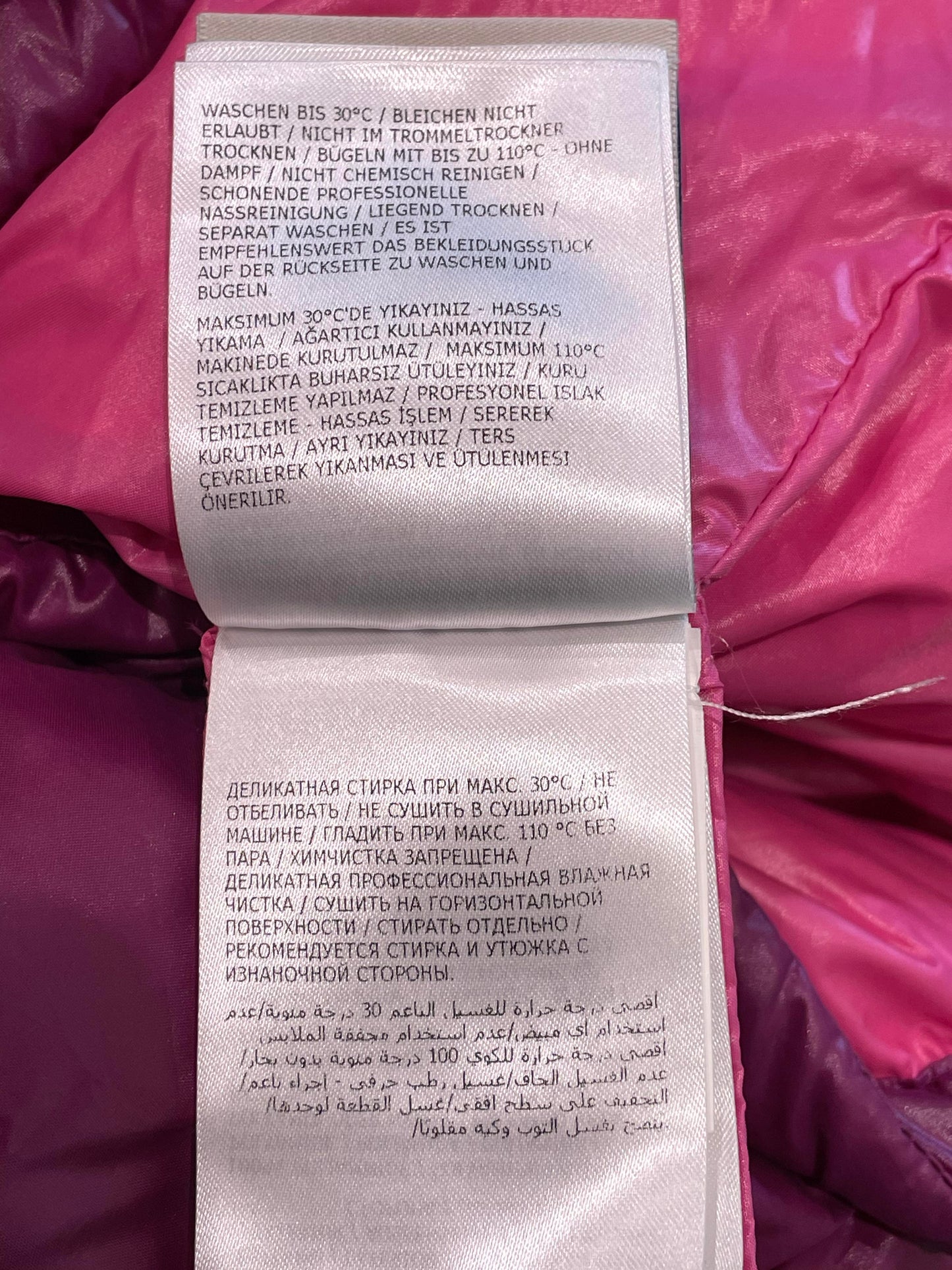 Moncler "Maya" Purple & Pink Puffer Coat