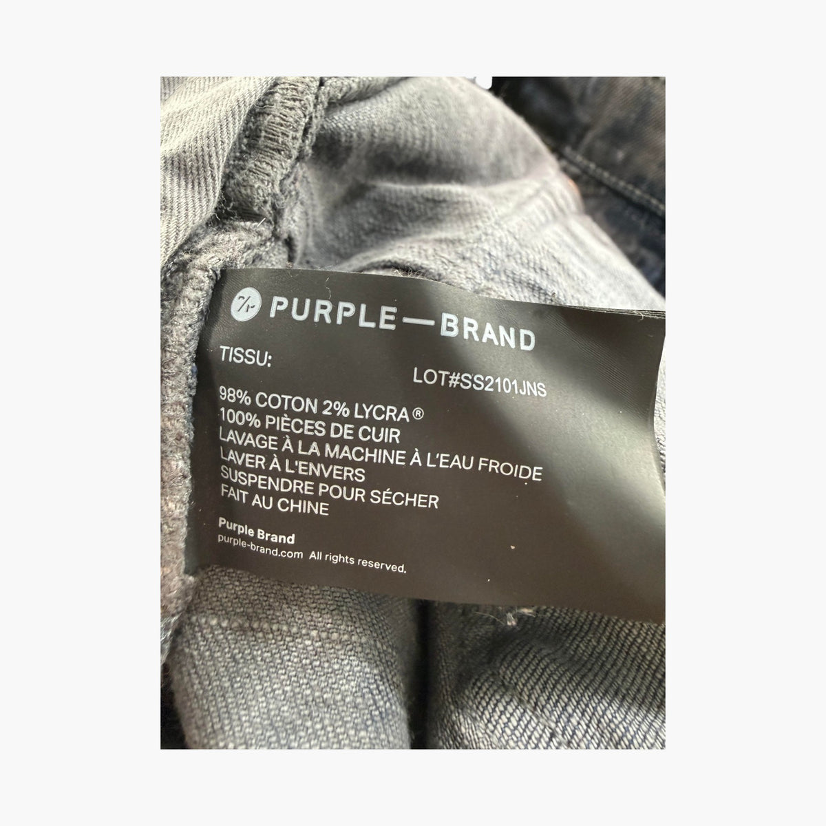 Purple Brand Black Wash Tie Dye Jeans