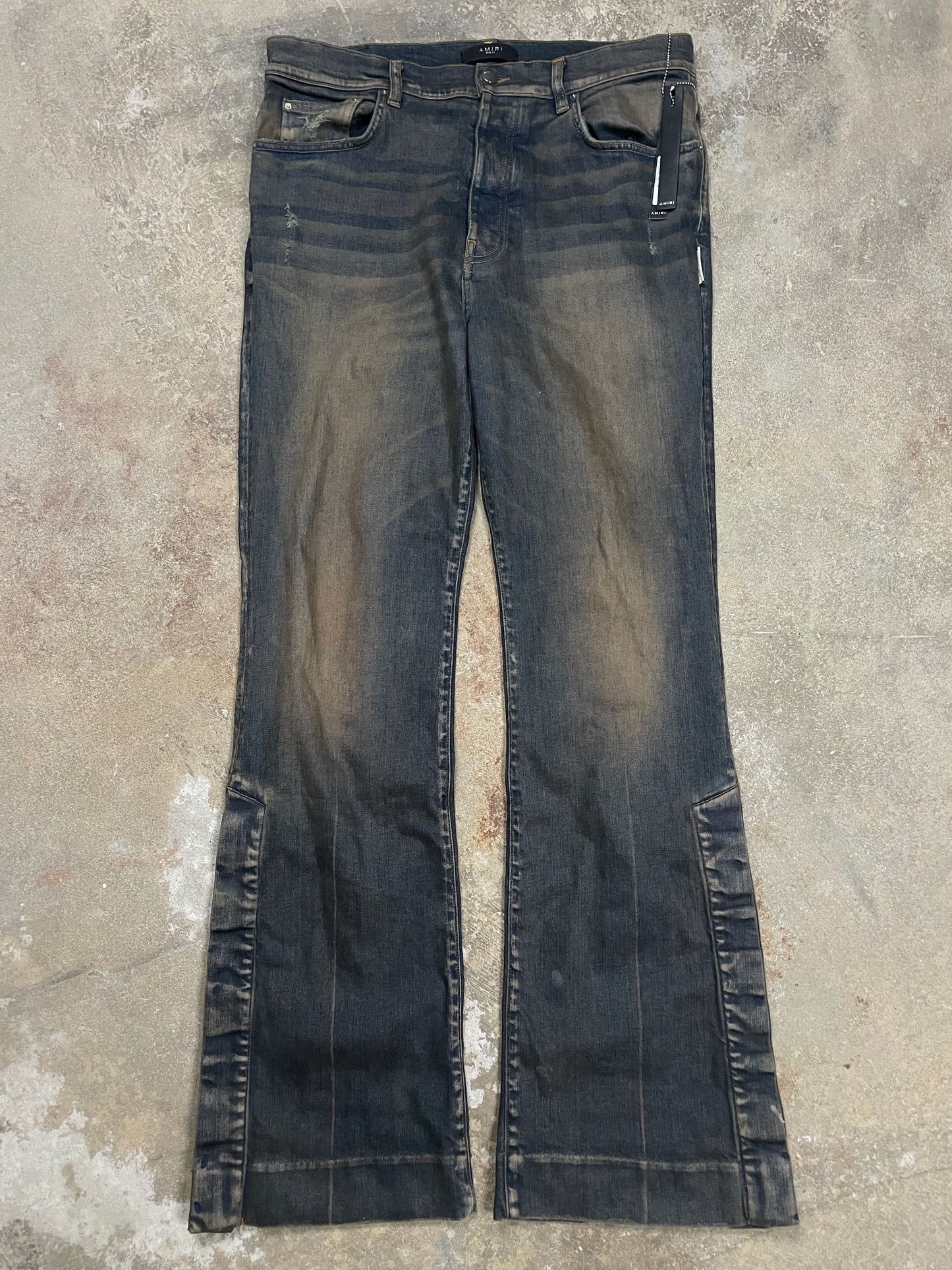 Amiri Jeans Faded Wash Flare Jeans 34 Used