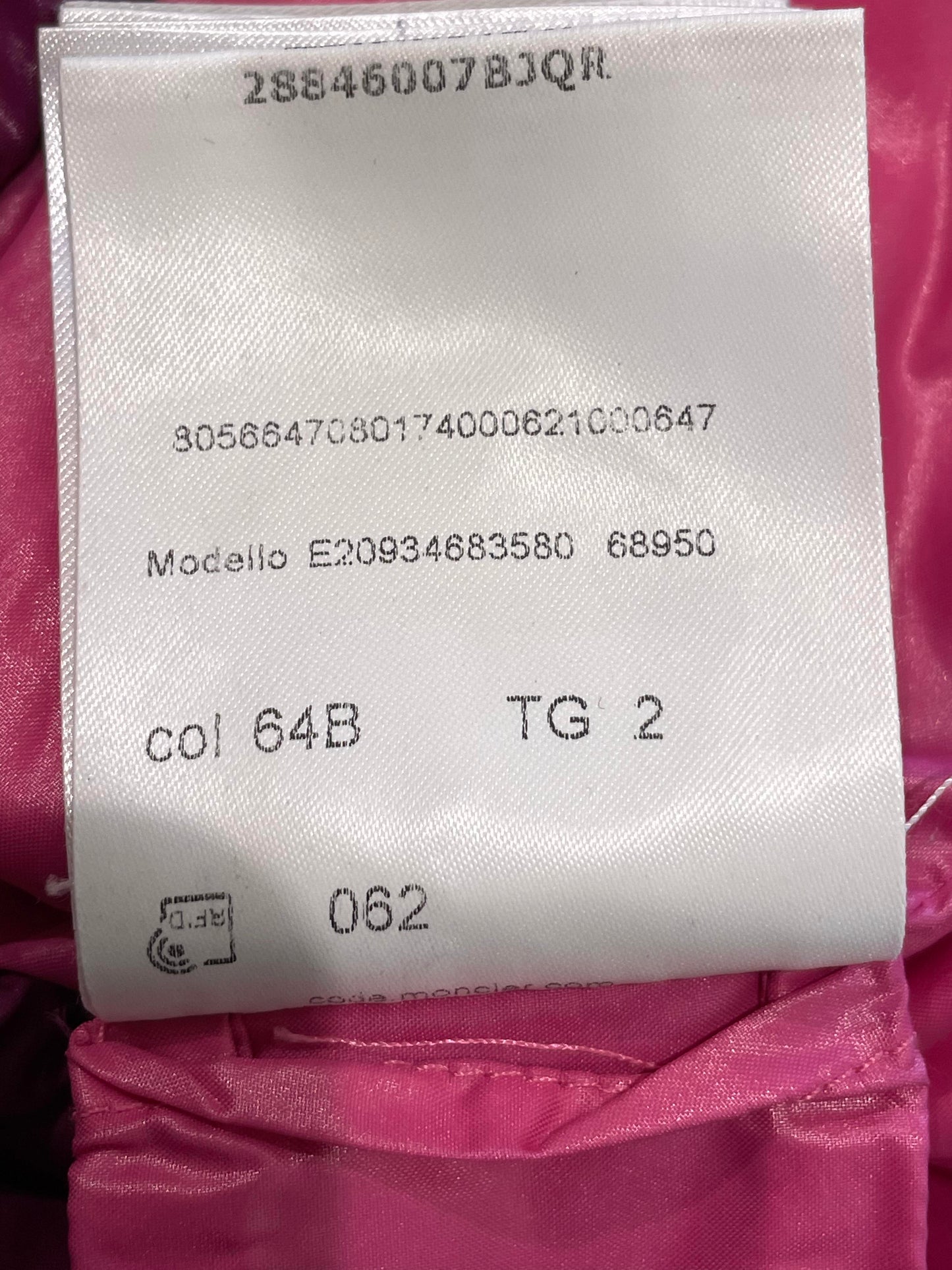 Moncler "Maya" Purple & Pink Puffer Coat