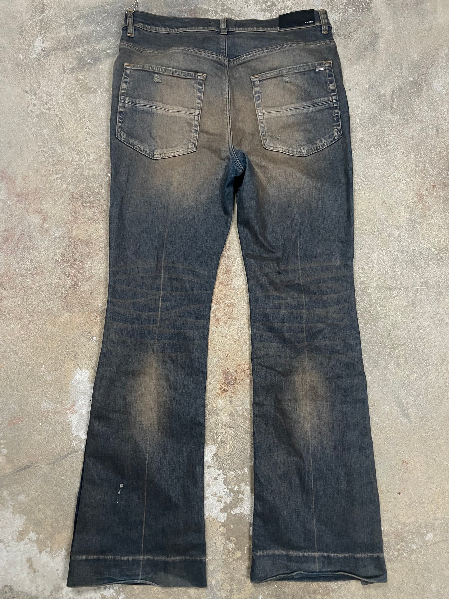 Amiri Jeans Faded Wash Flare Jeans 34 Used