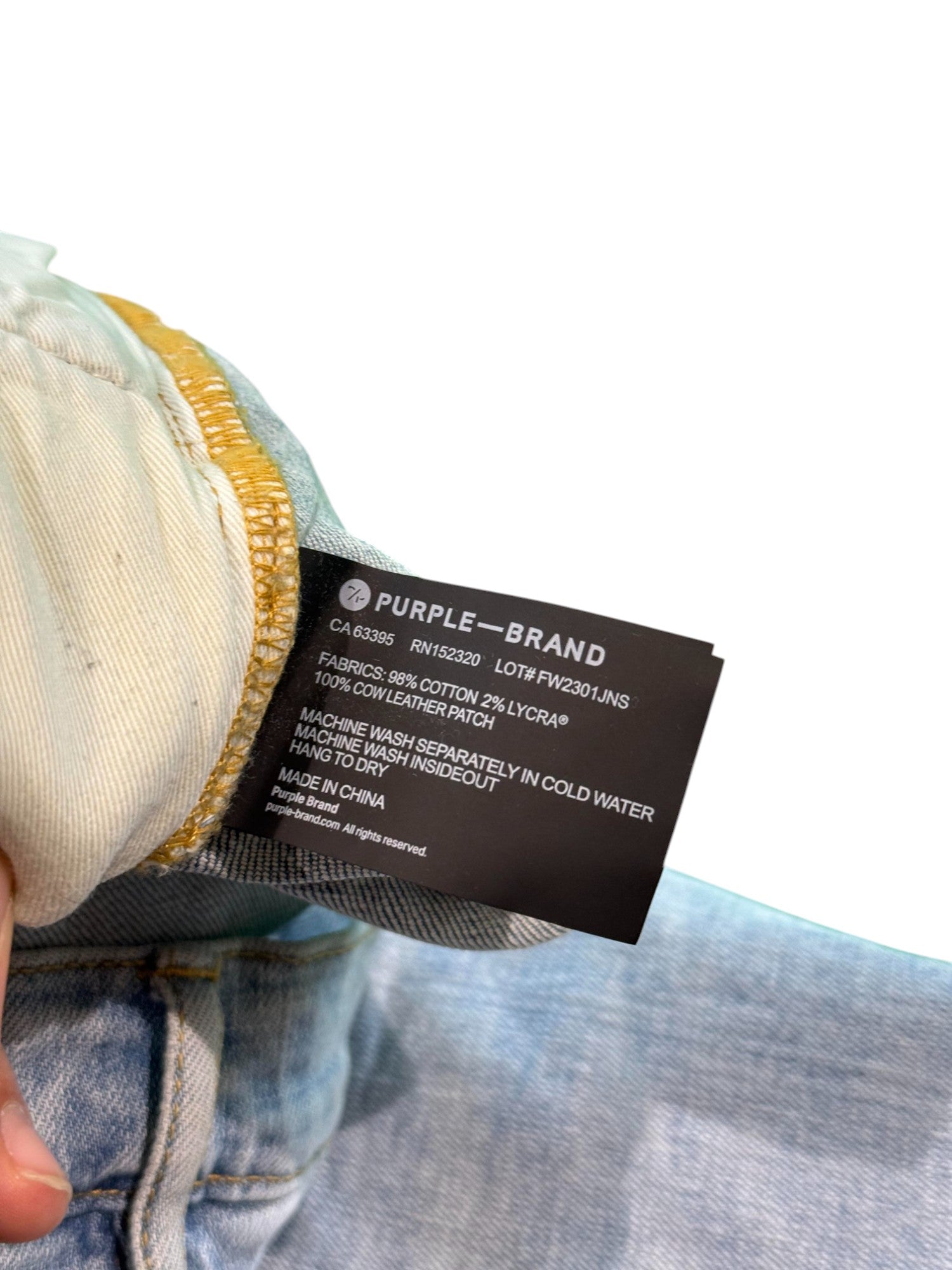 Purple Brand 'Halftone Worldmark' Light Wash Jeans