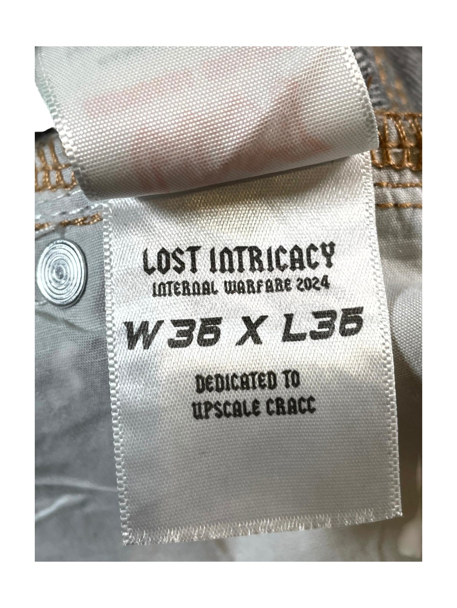 Lost Intricacy "Rhinestone All Over" Grey Jeans