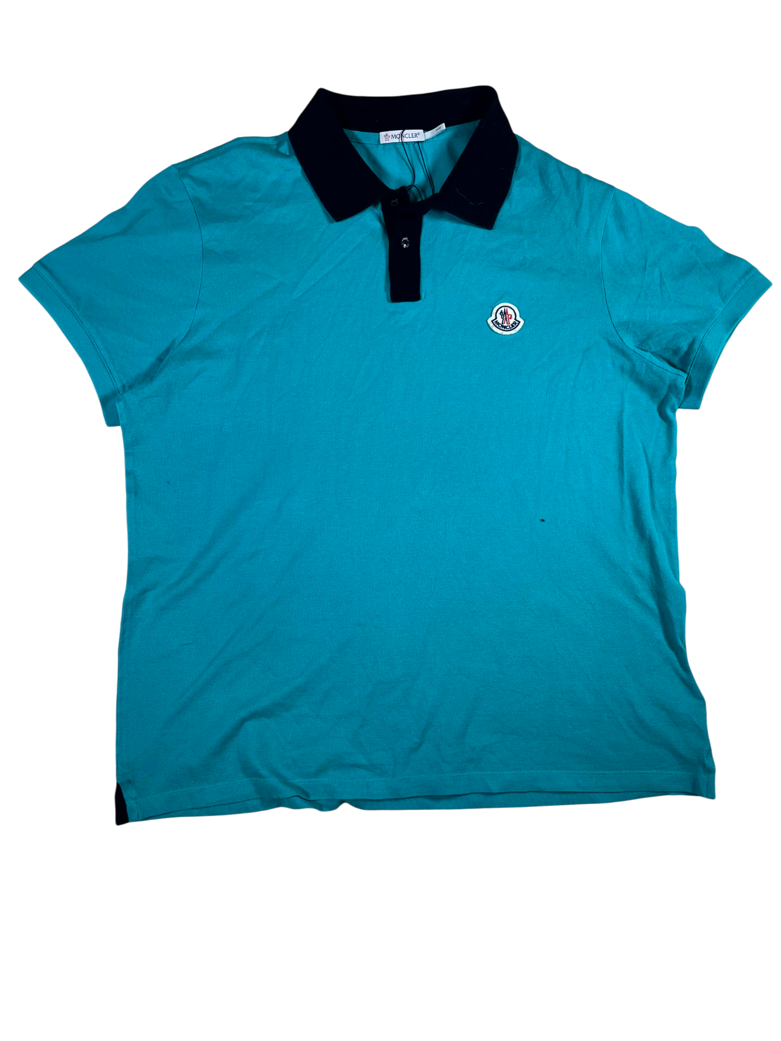 Moncler Collar Teal & Black Polo