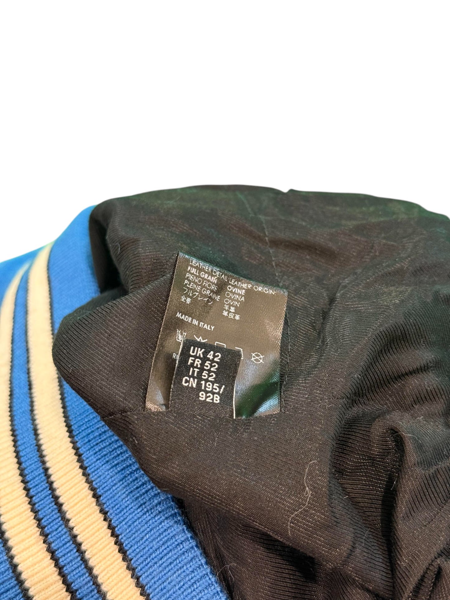 Amiri "Bone" Powder Blue Varsity Jacket