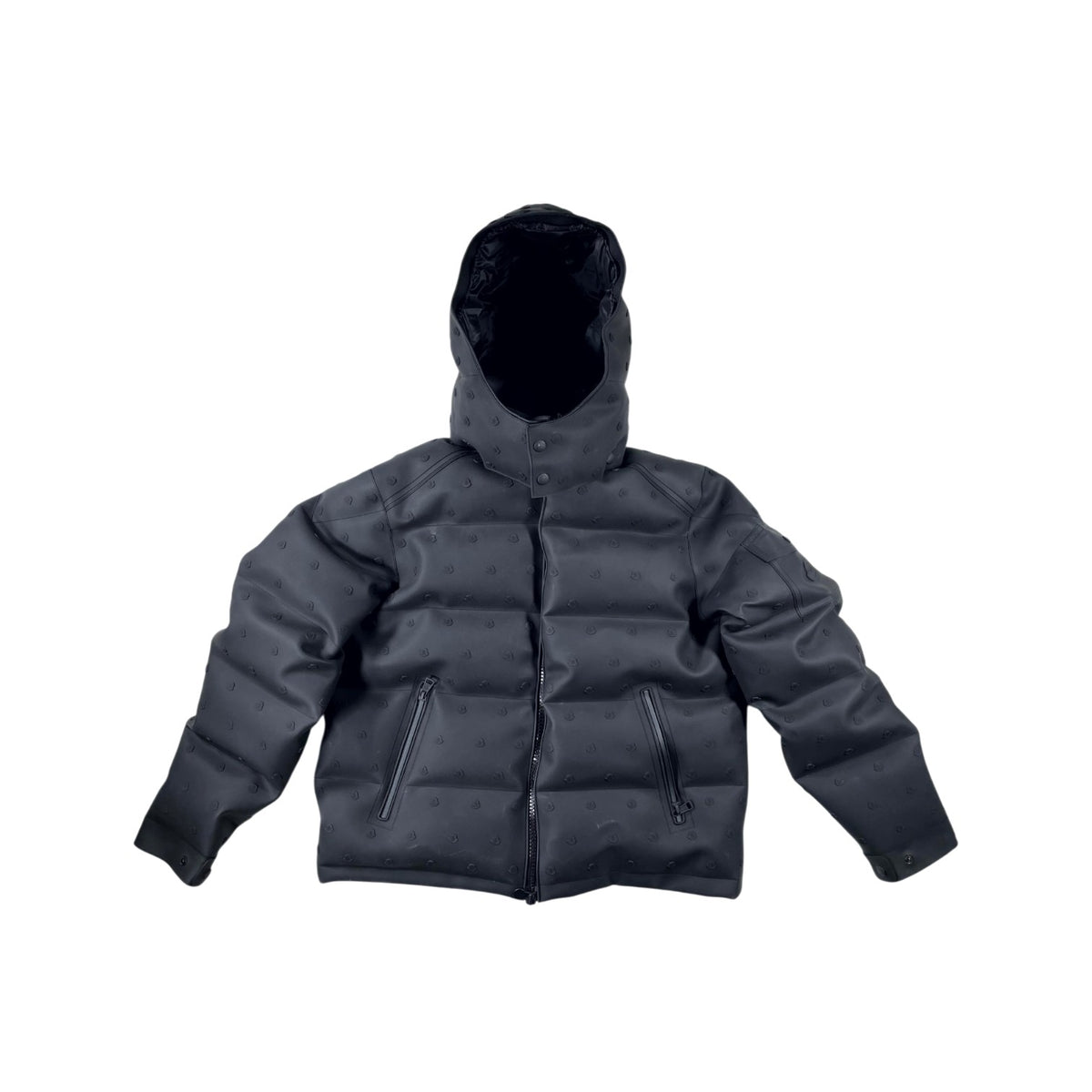 Moncler x Pharrell Williams Rubber Monogram Maya Black Puffer Jacket