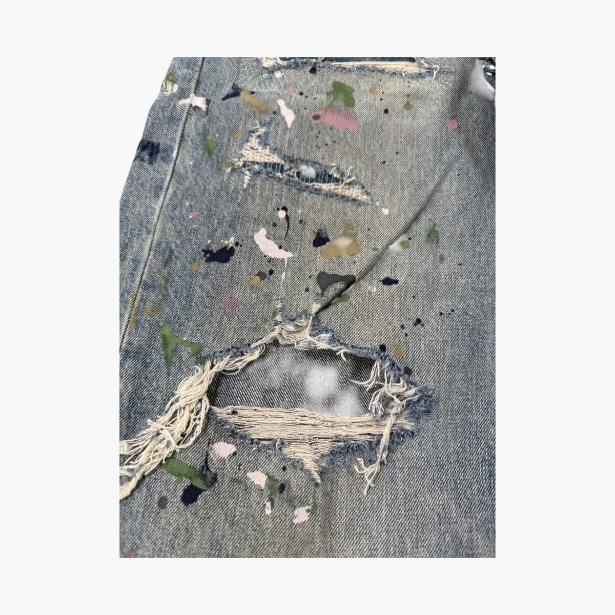 Purple Brand Light Wash Splatter Jeans
