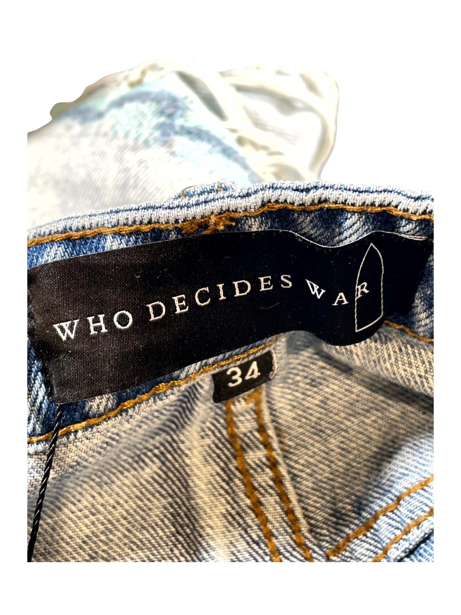 Who Decides War Studded Light Wash, Neon, Blue & Purple Jeans