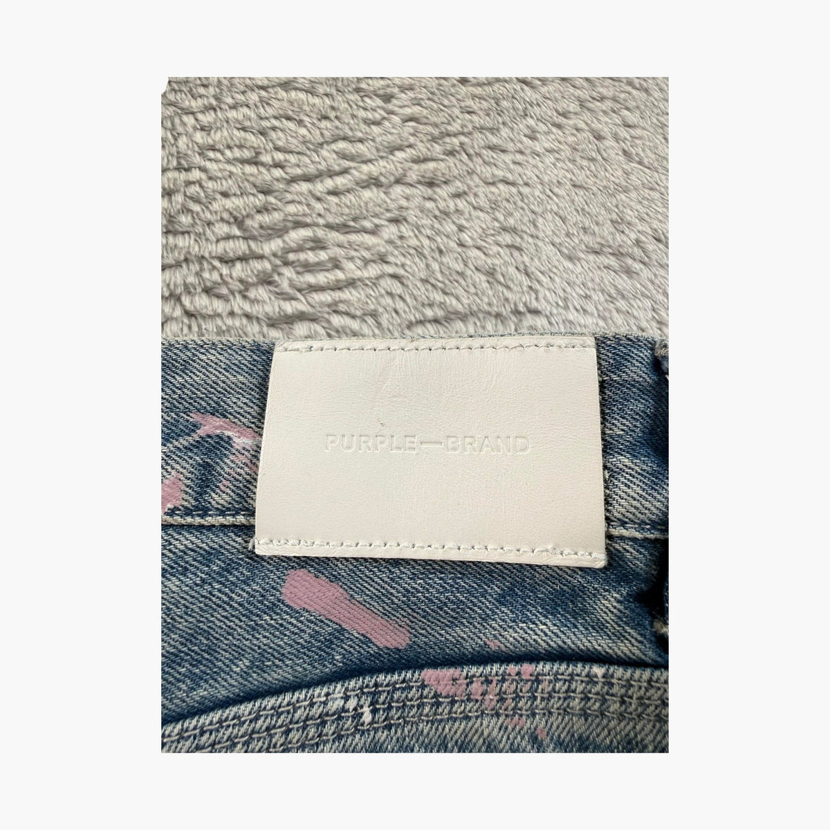 Purple Brand Light Wash Splatter Jeans