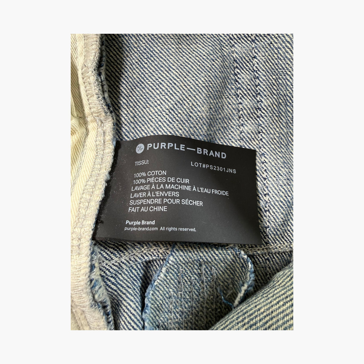 Purple Brand Light Wash Splatter Jeans
