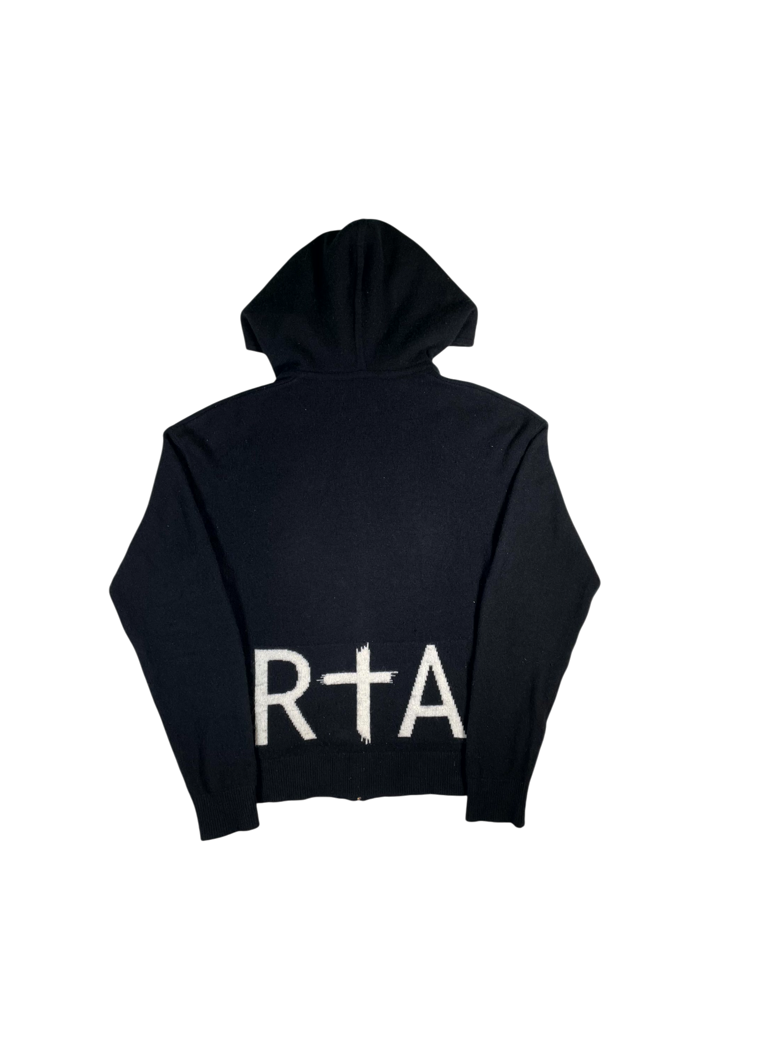 RTA Cashmere Zip Up Black Hoodie