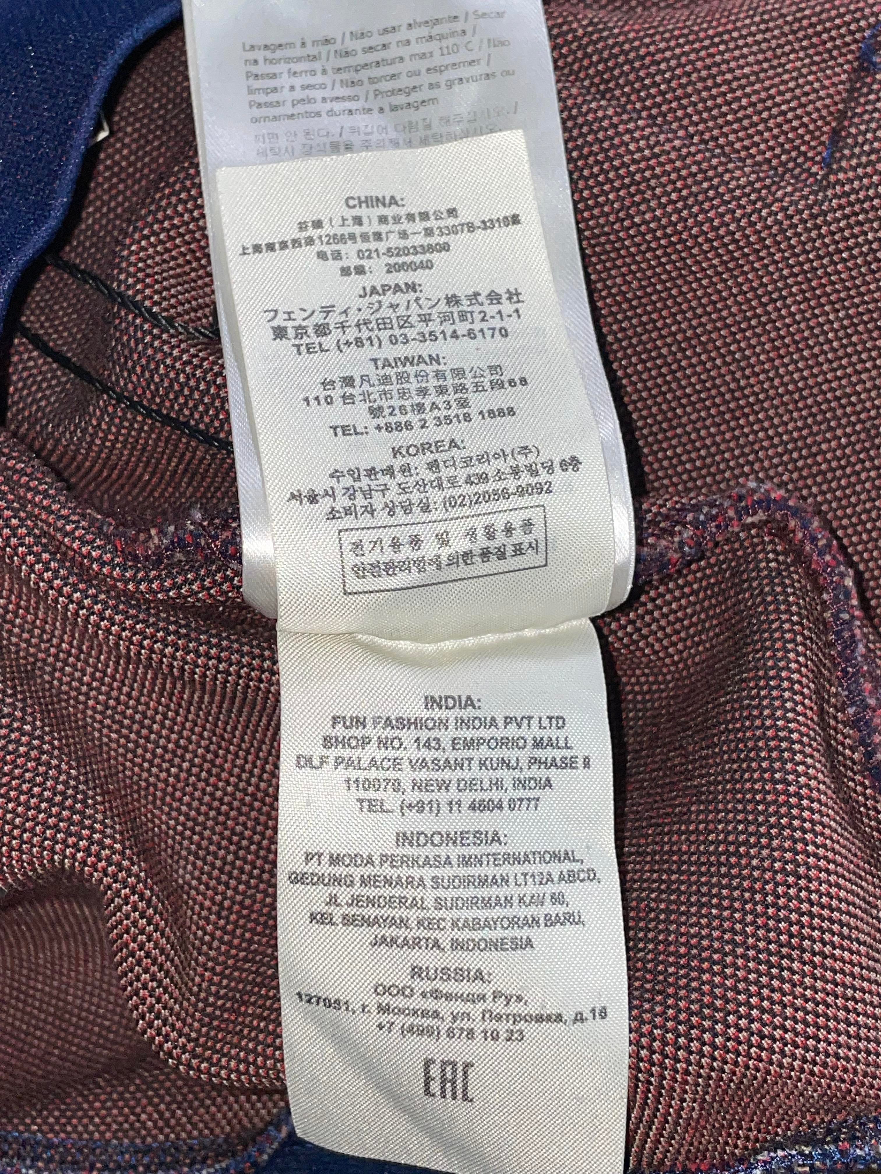 Fendi Logo Navy & Red Hoodie
