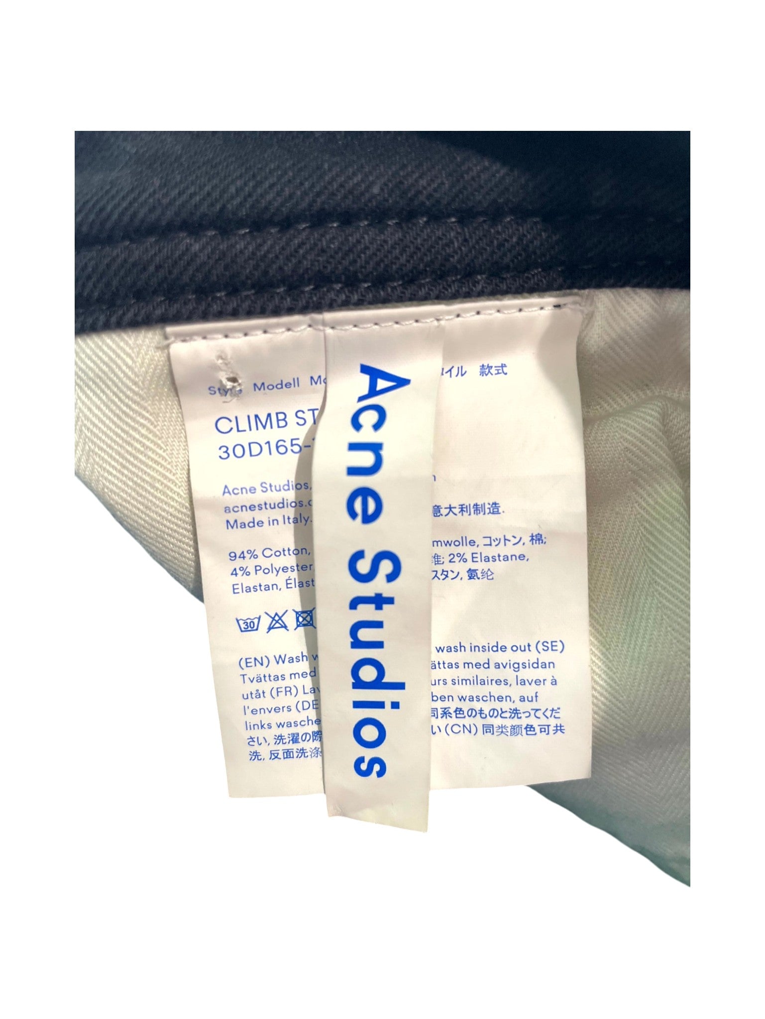 Acne Studios Deep Classic Plain (Women's) Black Jeans
