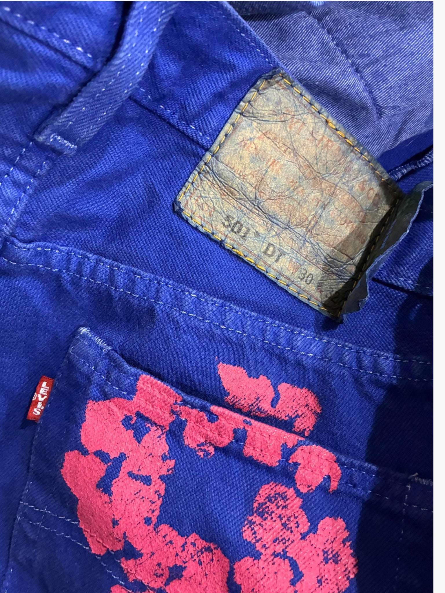Denim Tears BSTROY Navy & Pink Jeans