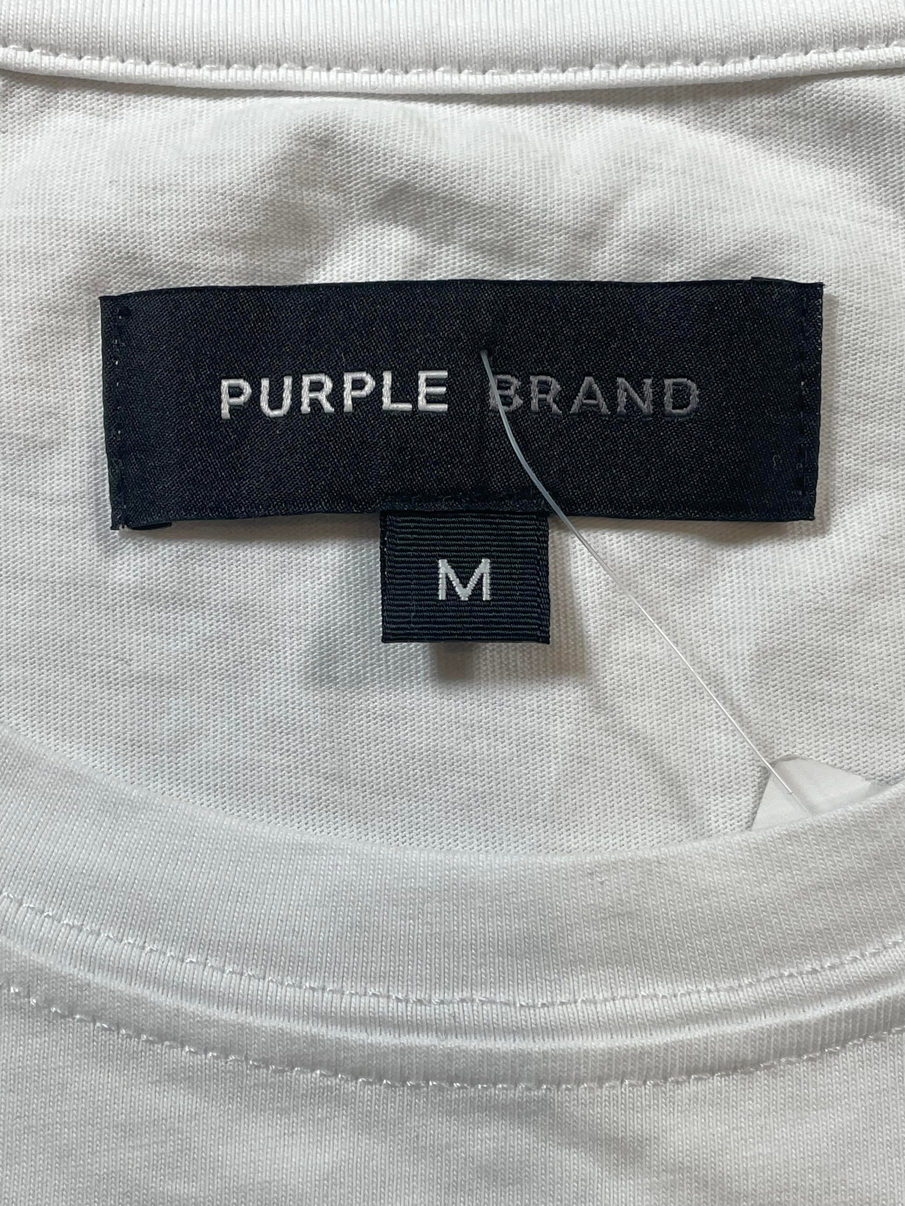 Purple Brand 'Psycho Cover' White Tee