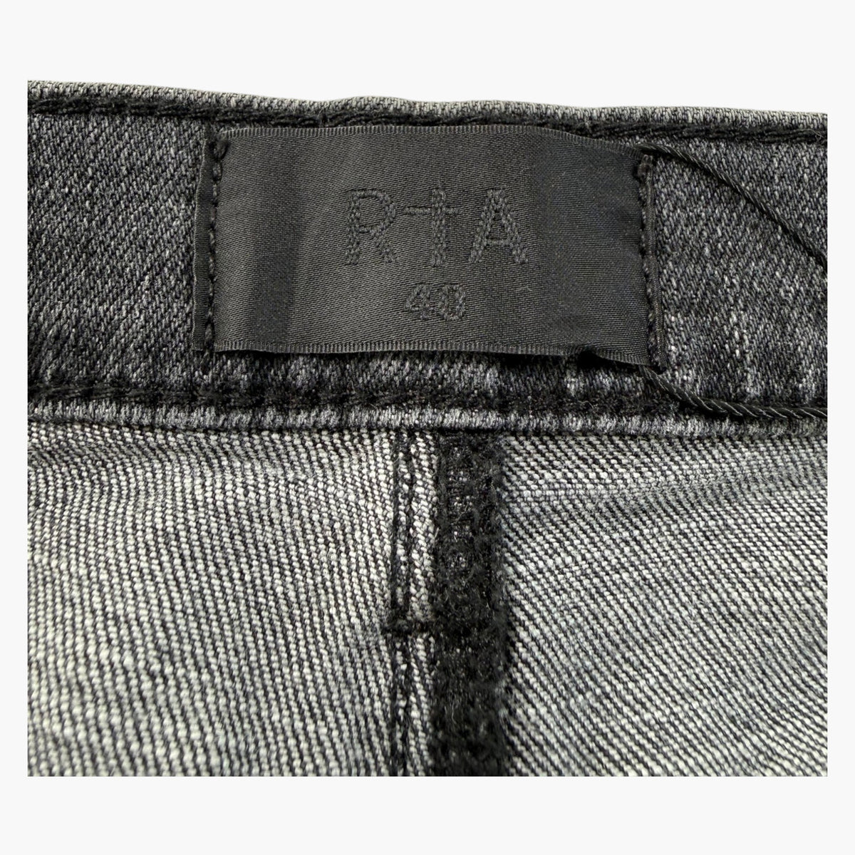RTA Grey Wash Embroidered Jeans