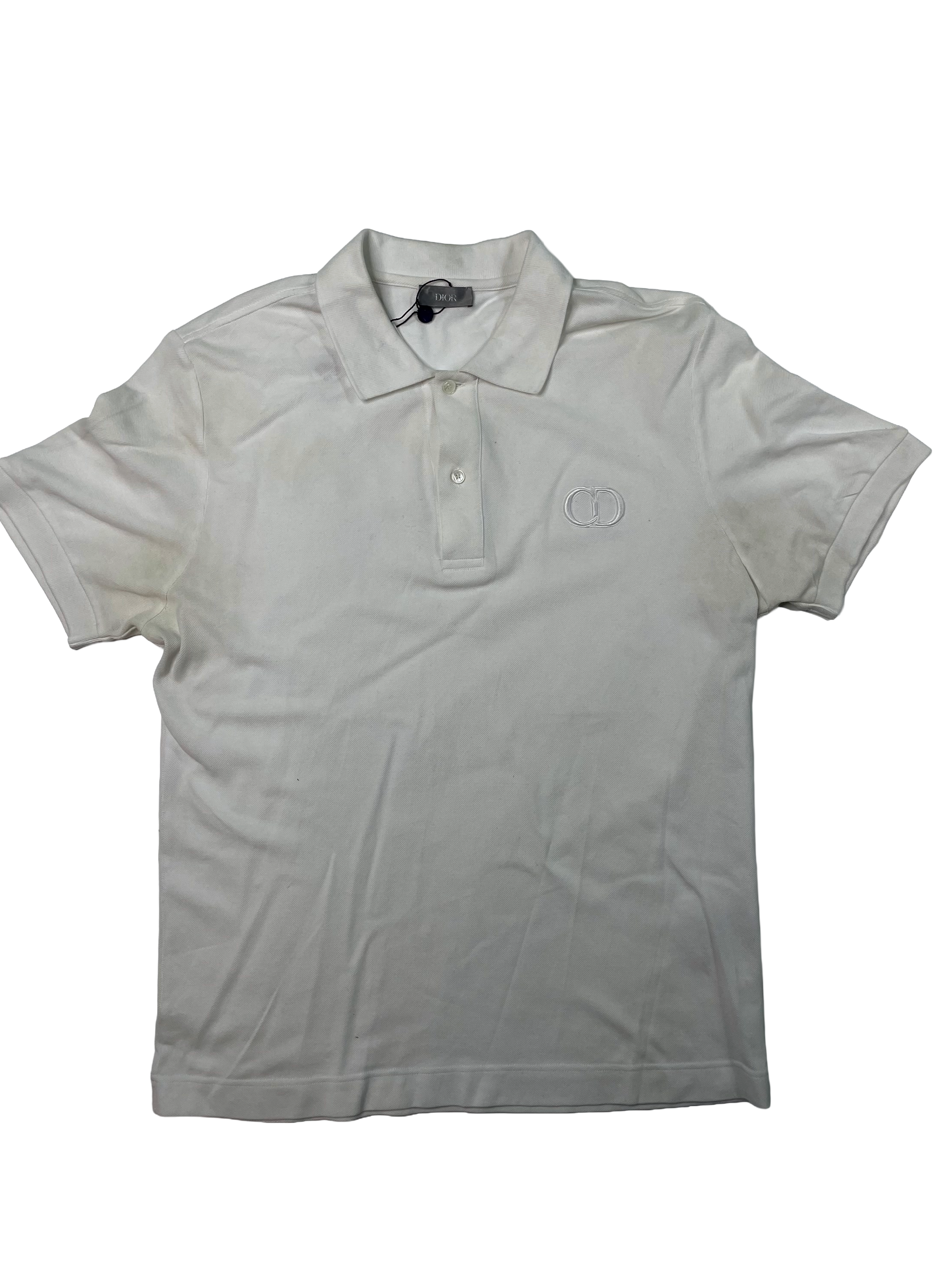 Dior CD White Polo Shirt