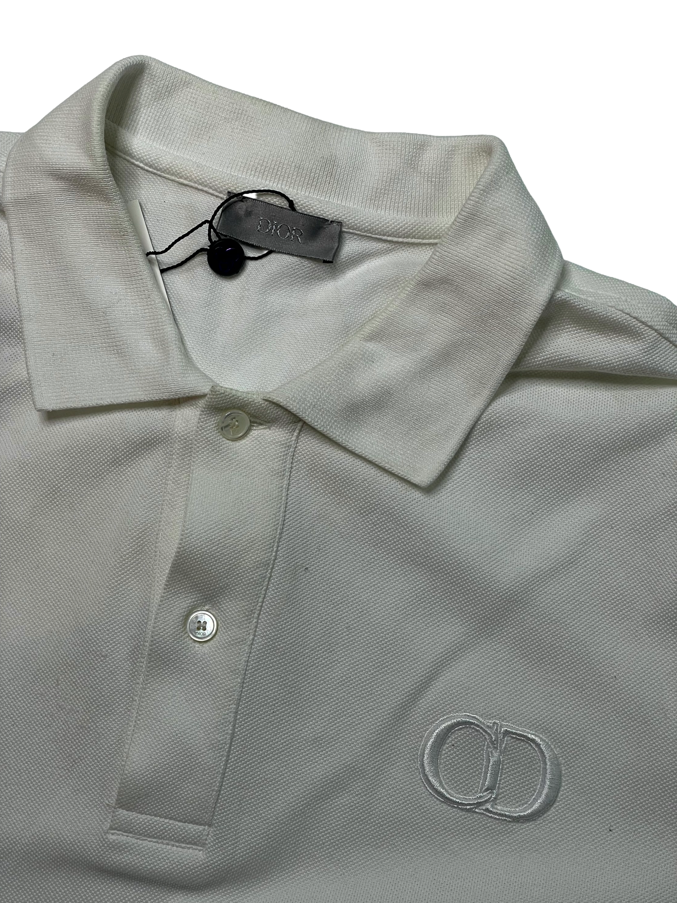 Dior CD White Polo Shirt