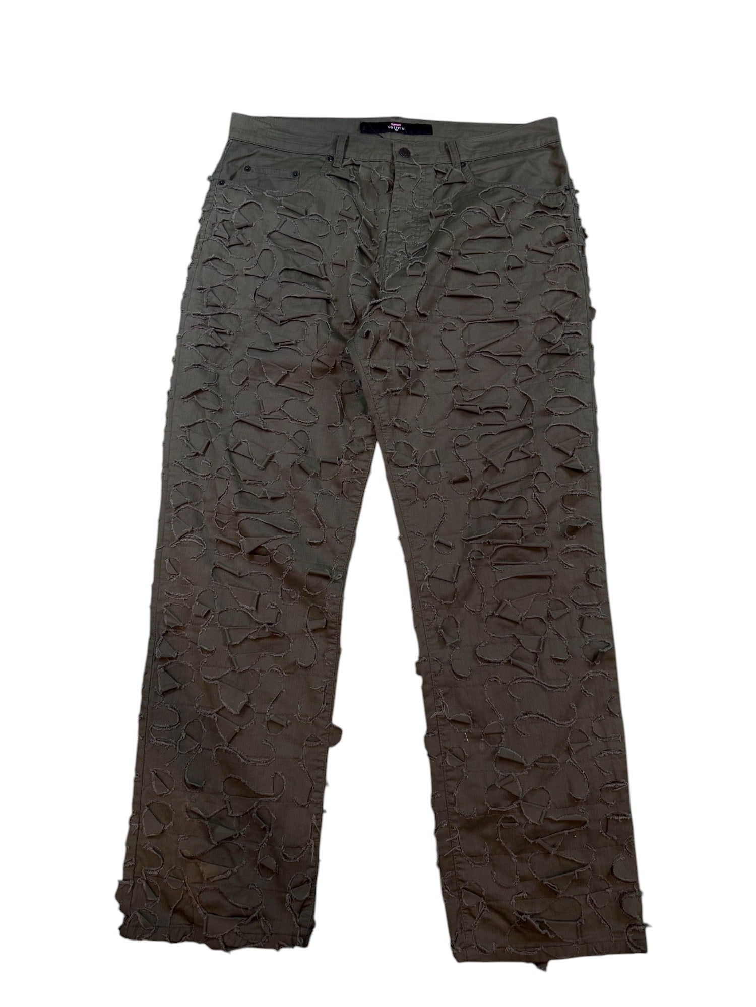 Supreme Griffin Denim Olive Jeans