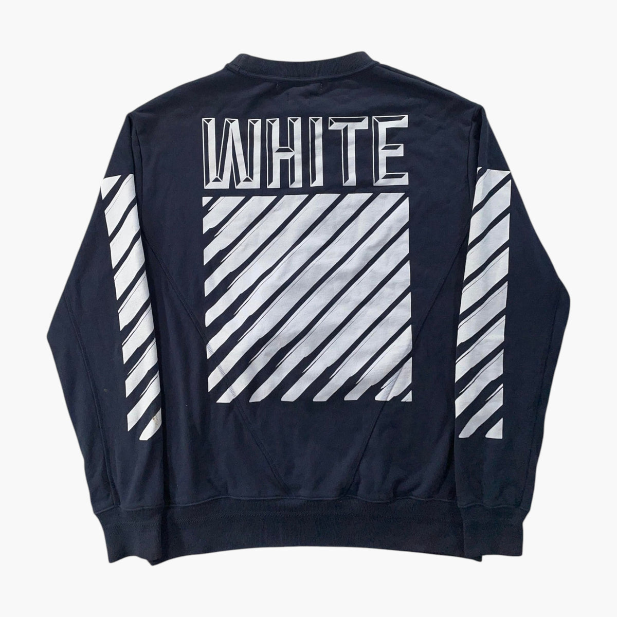 Off White Navy &  White Crewneck