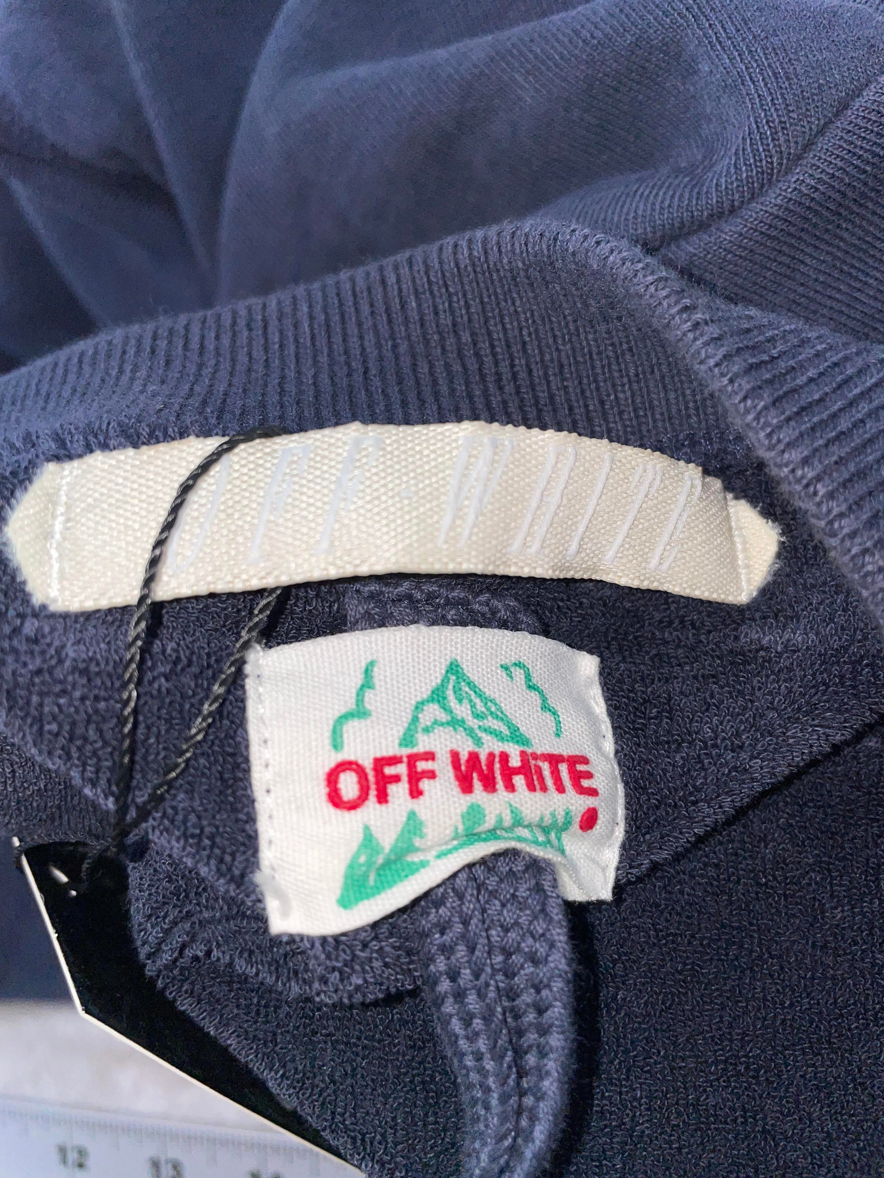 Off White Navy &  White Crewneck