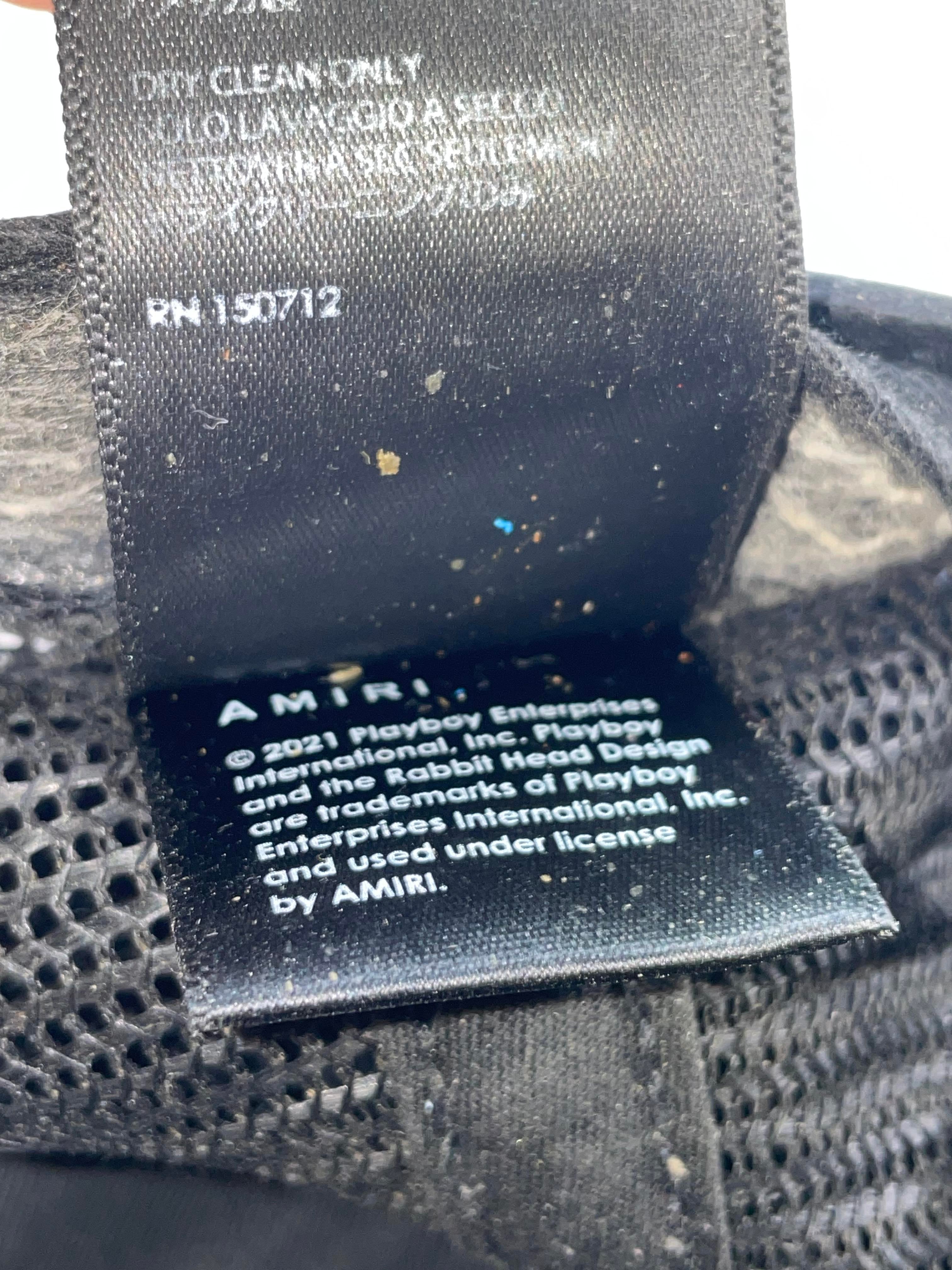 Amiri 'Playboy' Black Trucker Hat