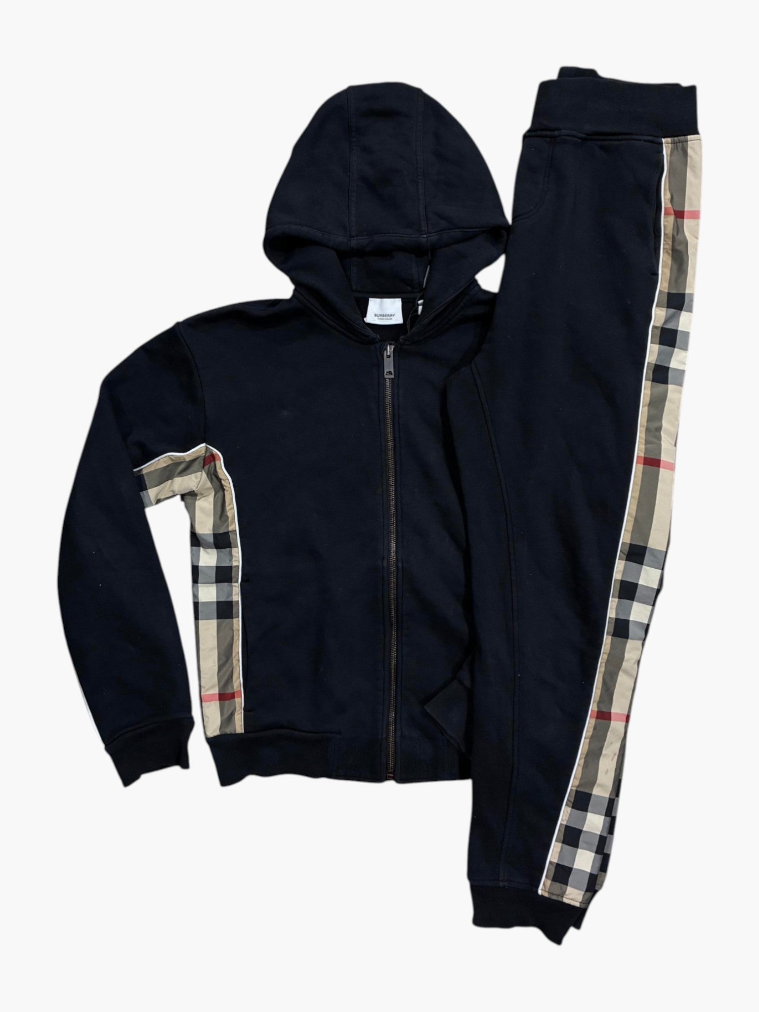 Burberry Monogram Black Stripe Sweatsuit