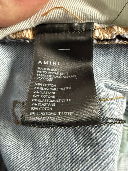 Amiri Jeans Light Wash Baby Blue Stripe Used 36