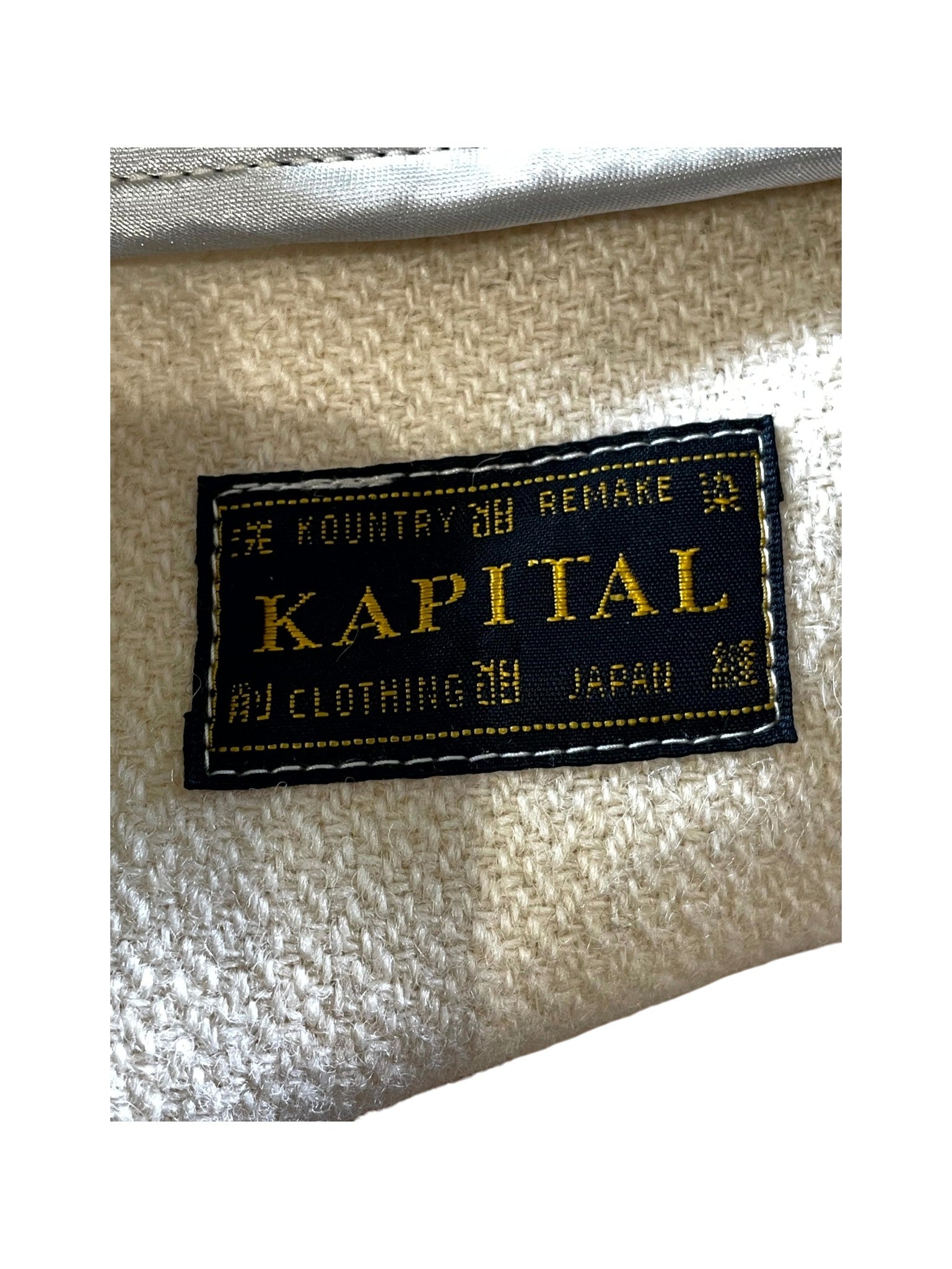 Kapital Bone "Varsity" Cream & Black Jacket