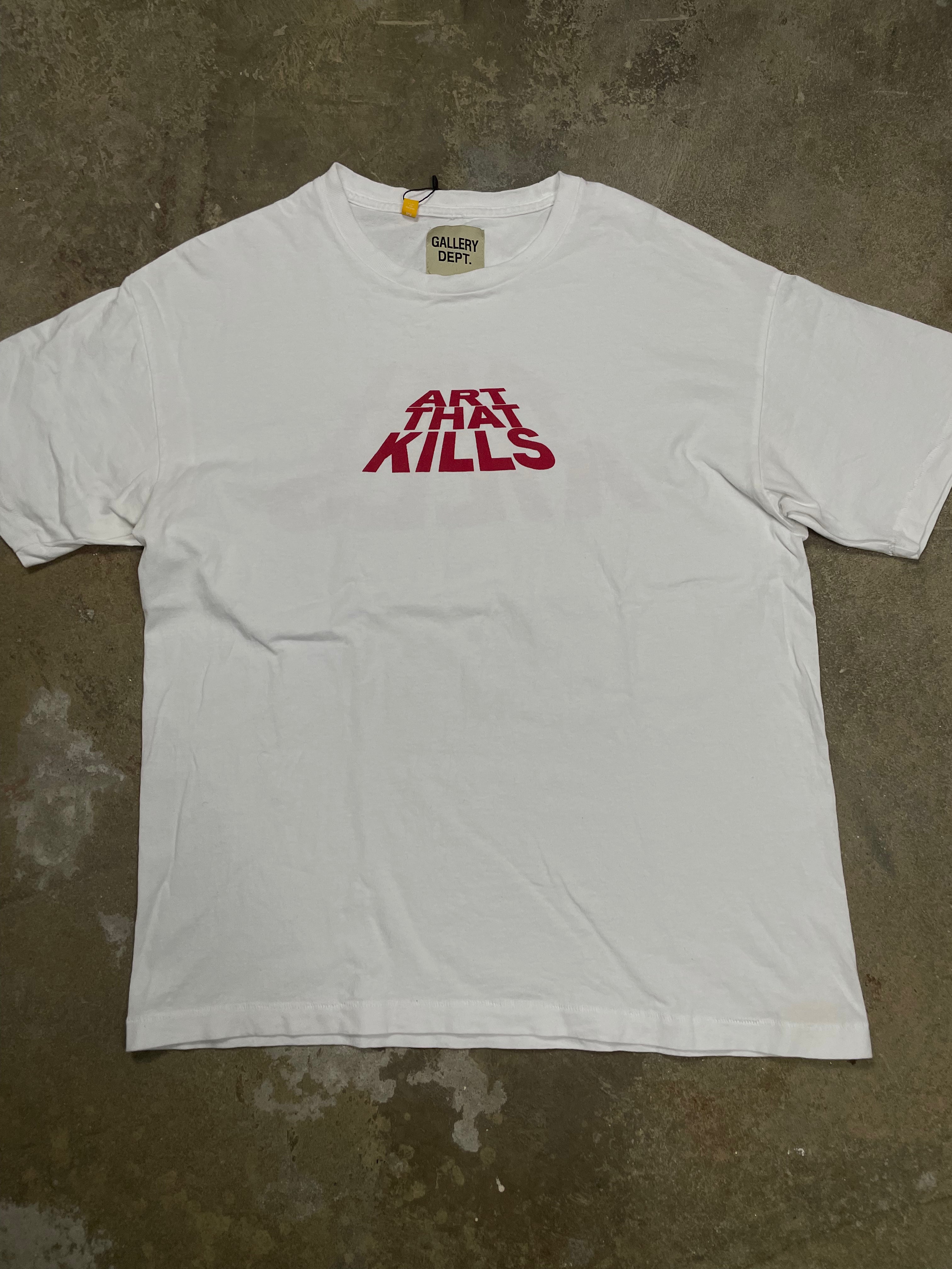 Gallery Dept ATK Tee White Red Used Medium
