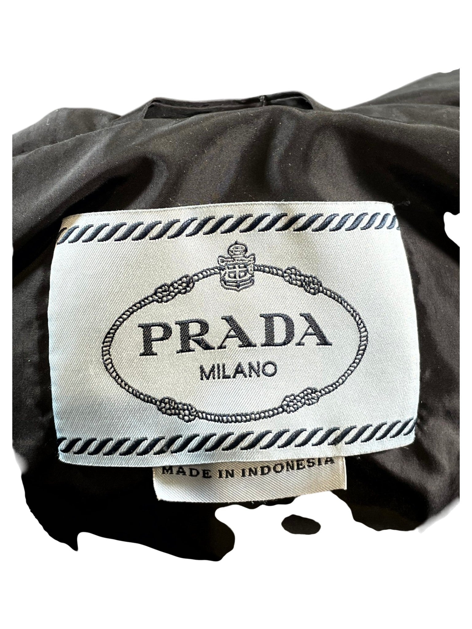 Prada "Plaque" (Women's) Black Puffer Jacket