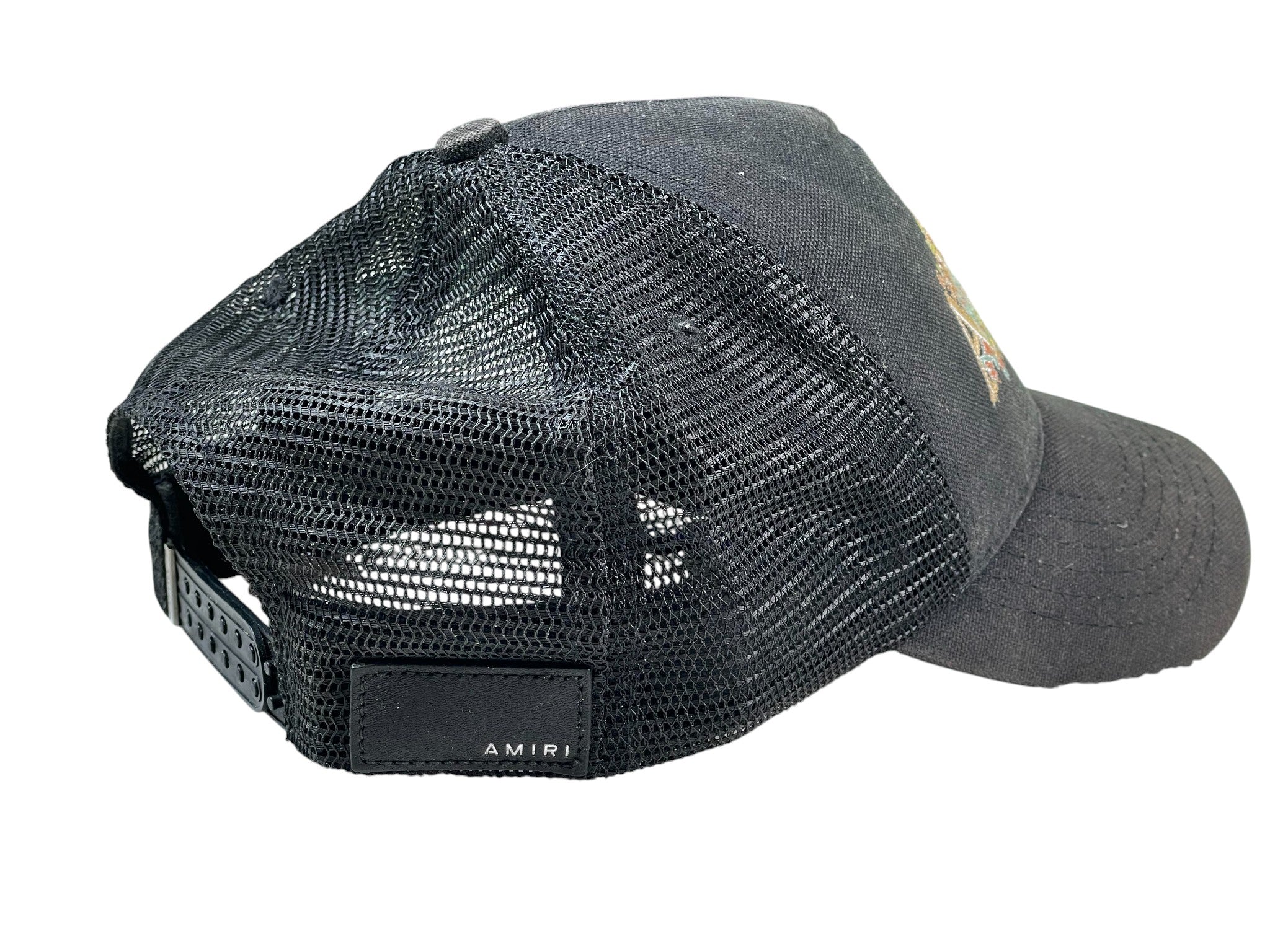 Amiri Embroidered Floral Logo Black Hat