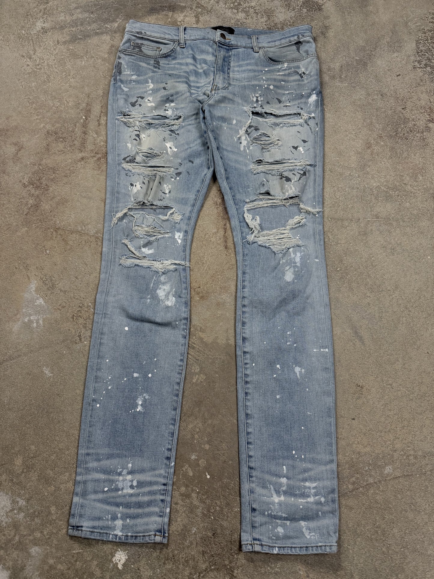 Amiri Jeans Lightwash Paint Splatter Used 38