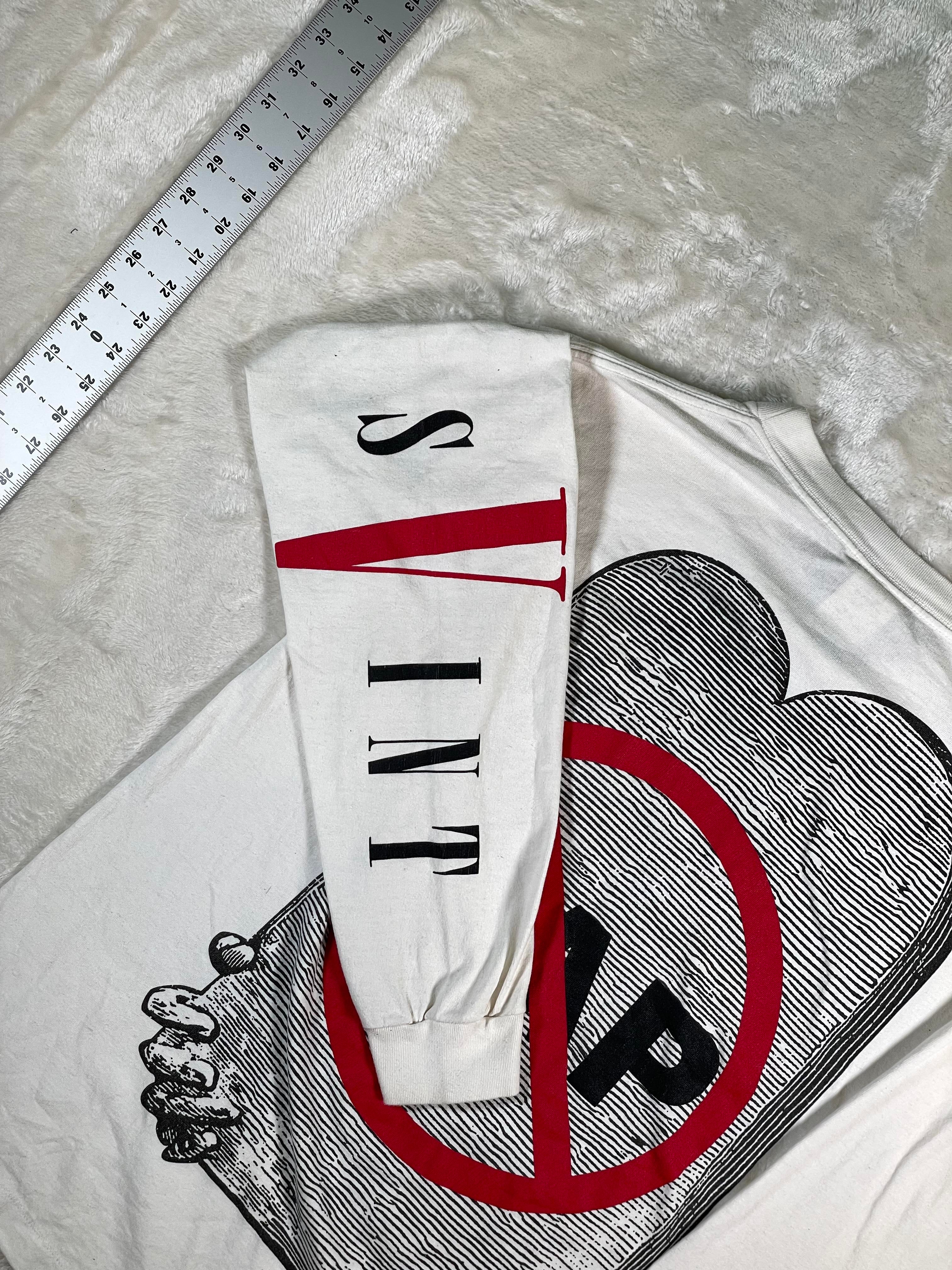 Saint Michael x Vlone Jesus RIP White & Red Long Sleeve