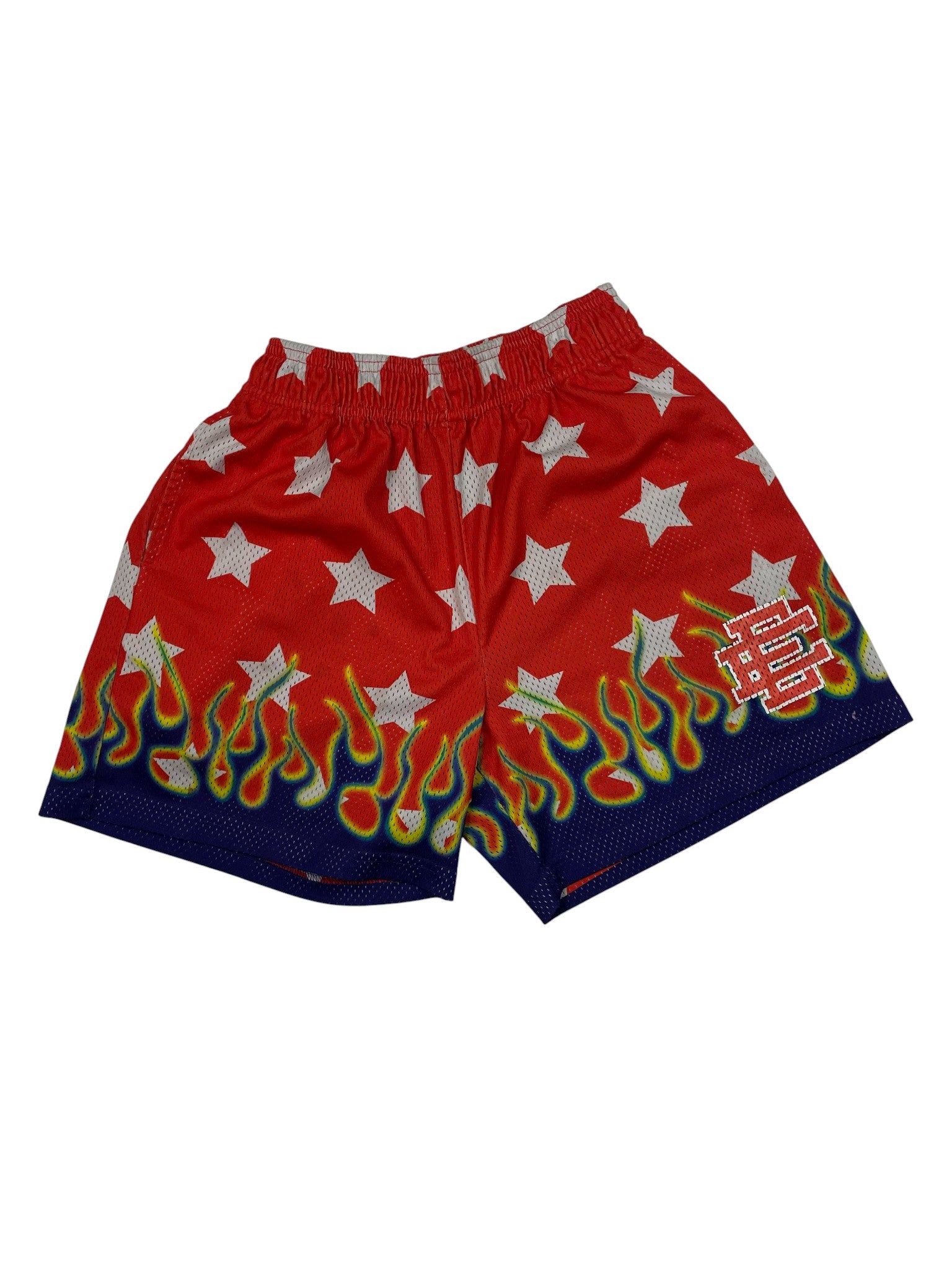 Eric Emanuel 'Flames' Orange & Purple Shorts
