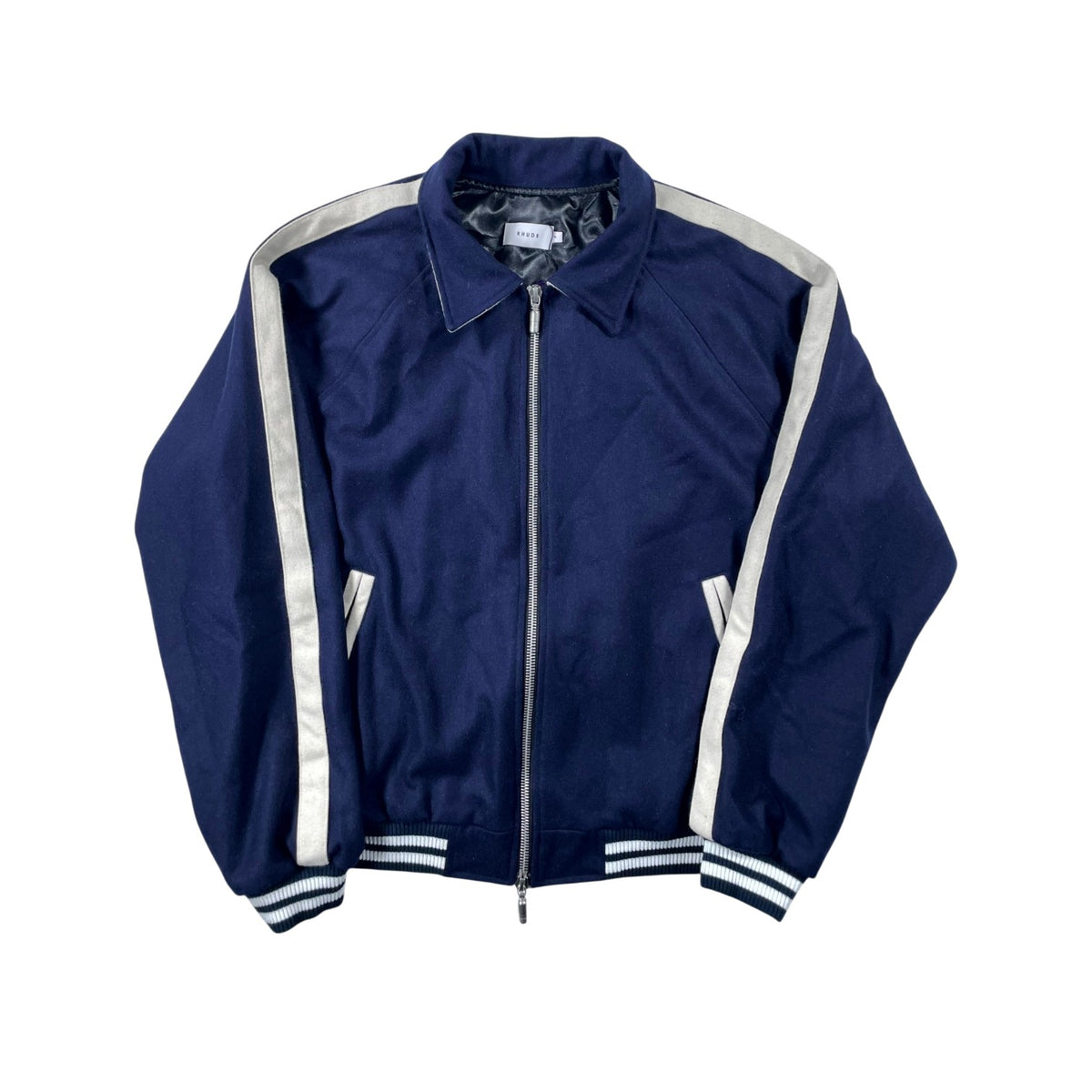 Rhude Boys Navy & Cream Varsity Jacket