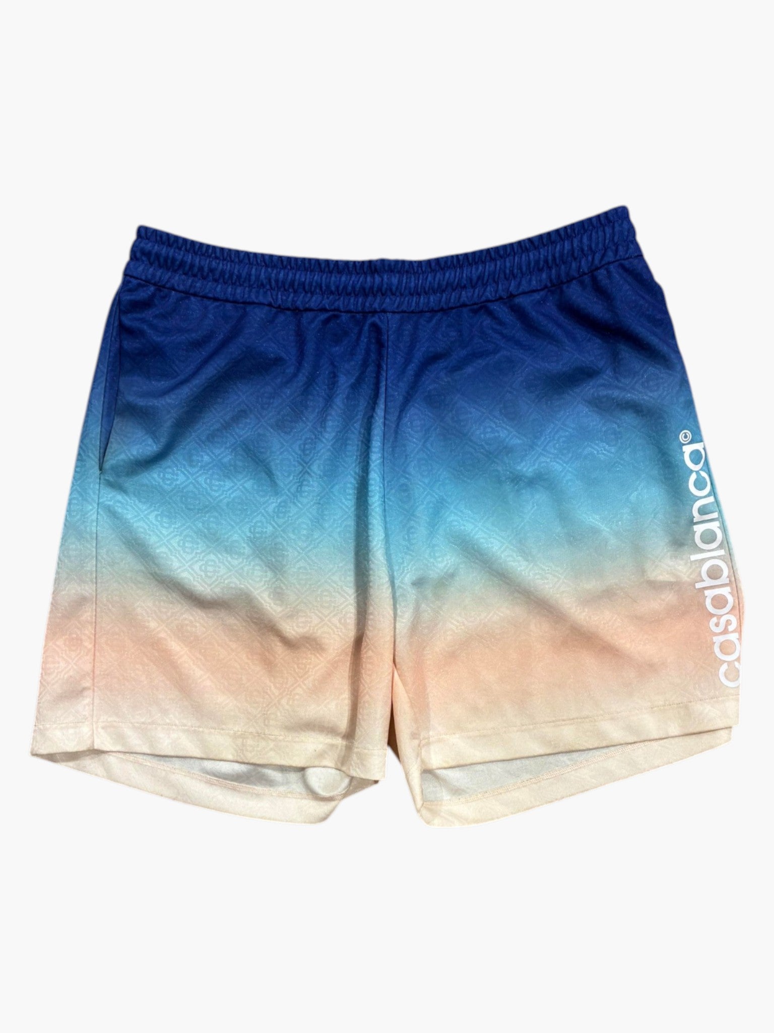 Casablanca Silk Gradient Blue & Pink Shorts