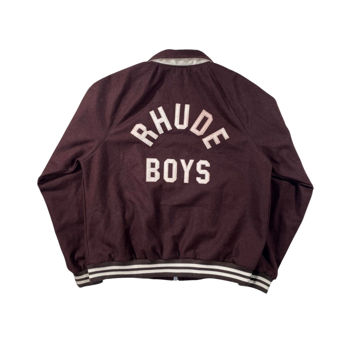 Rhude Boys Brown & Cream Varsity Jacket